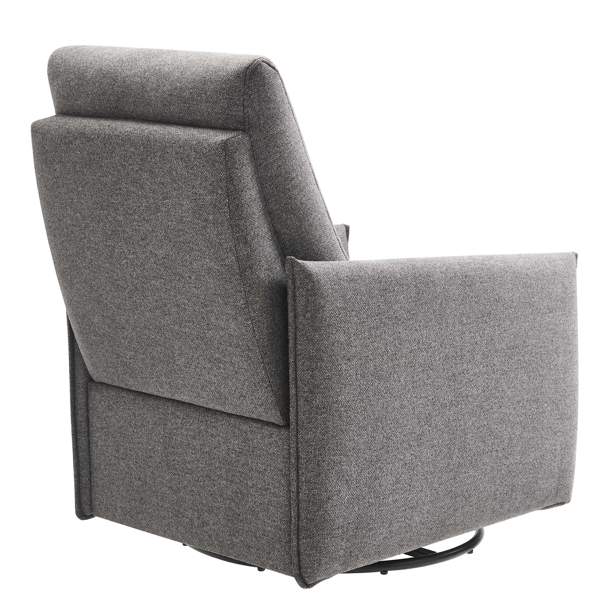 Etta Upholstered Fabric Lounge Chair, Light Gray