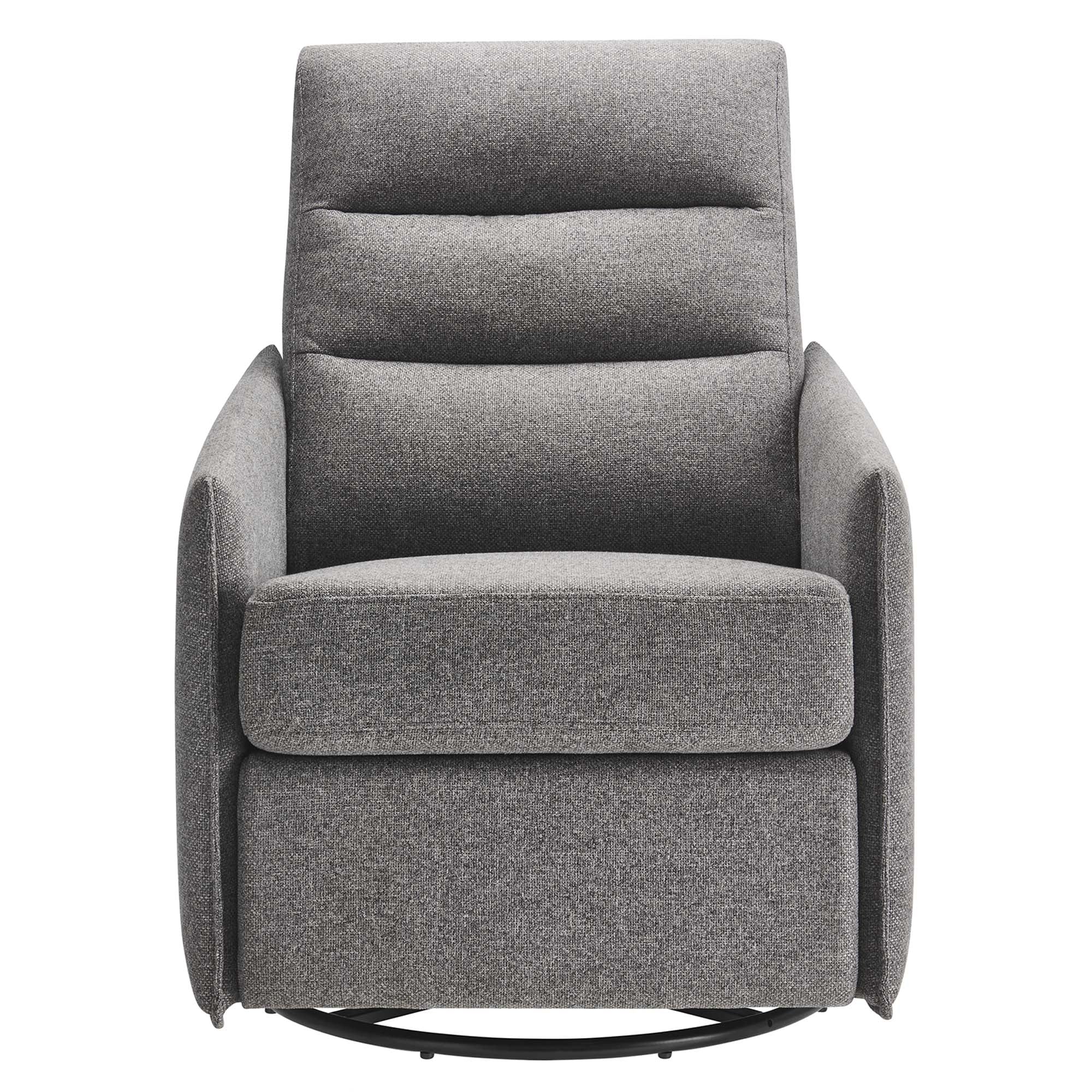 Etta Upholstered Fabric Lounge Chair, Light Gray