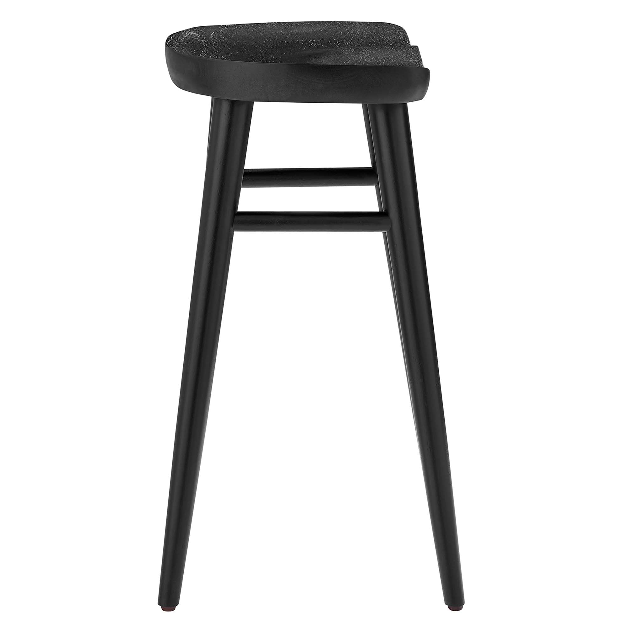 Saville Backless Wood Counter Stools Set of 2, Black