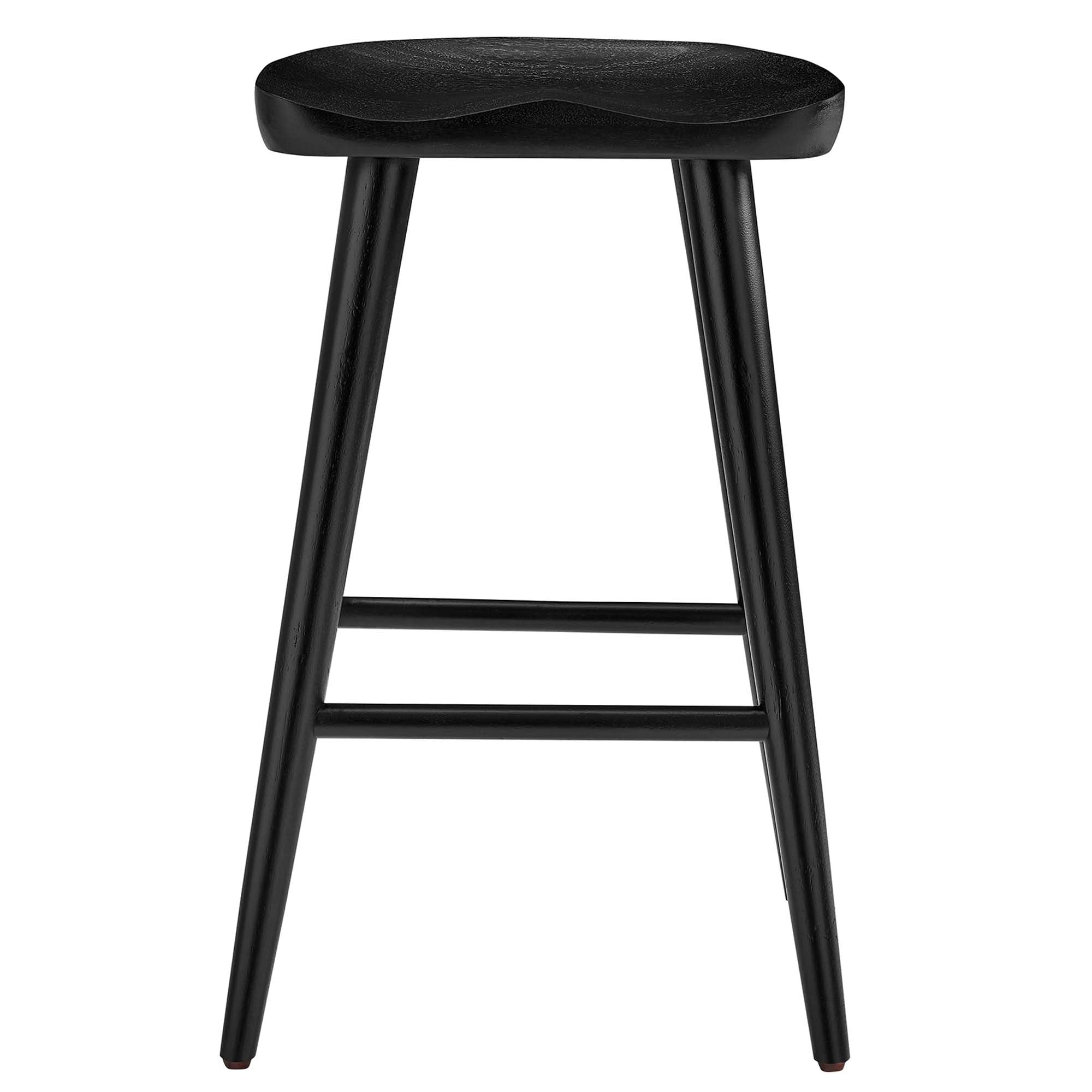 Saville Backless Wood Counter Stools Set of 2, Black
