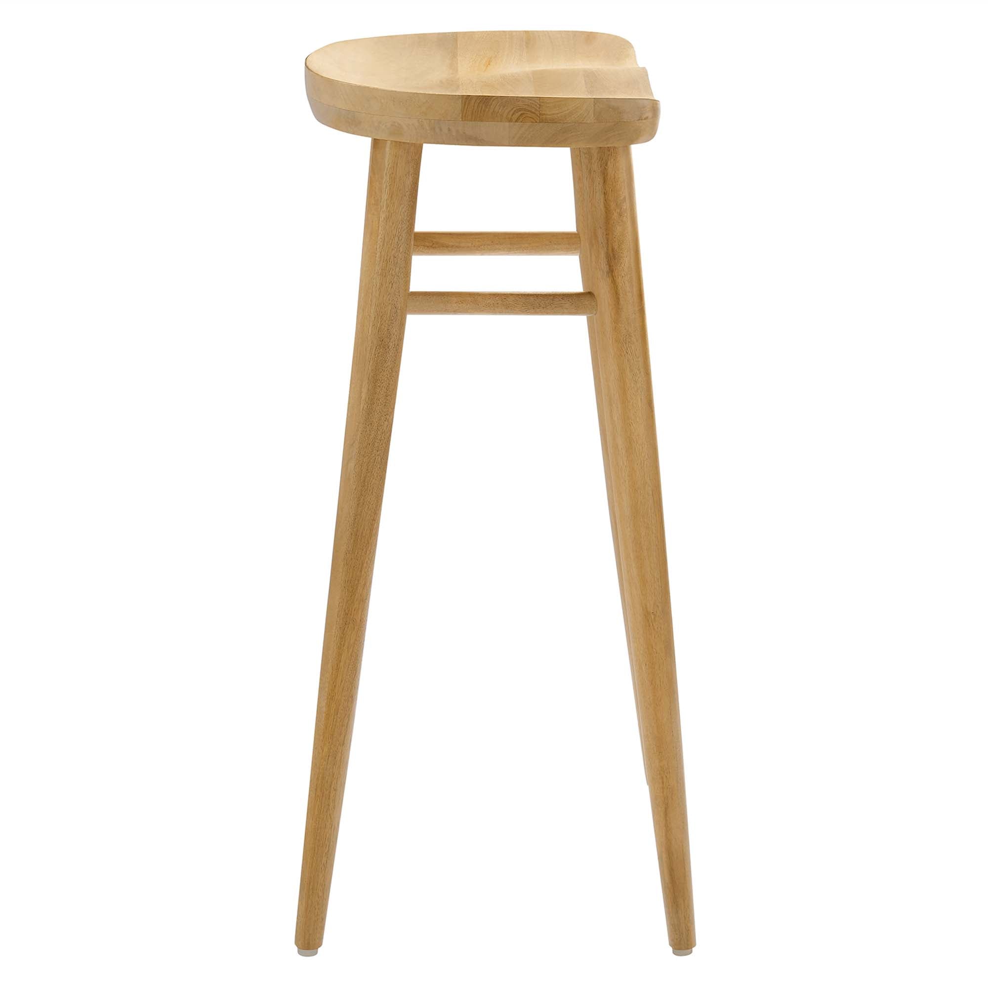 Saville Backless Wood Bar Stools Set of 2, Oak