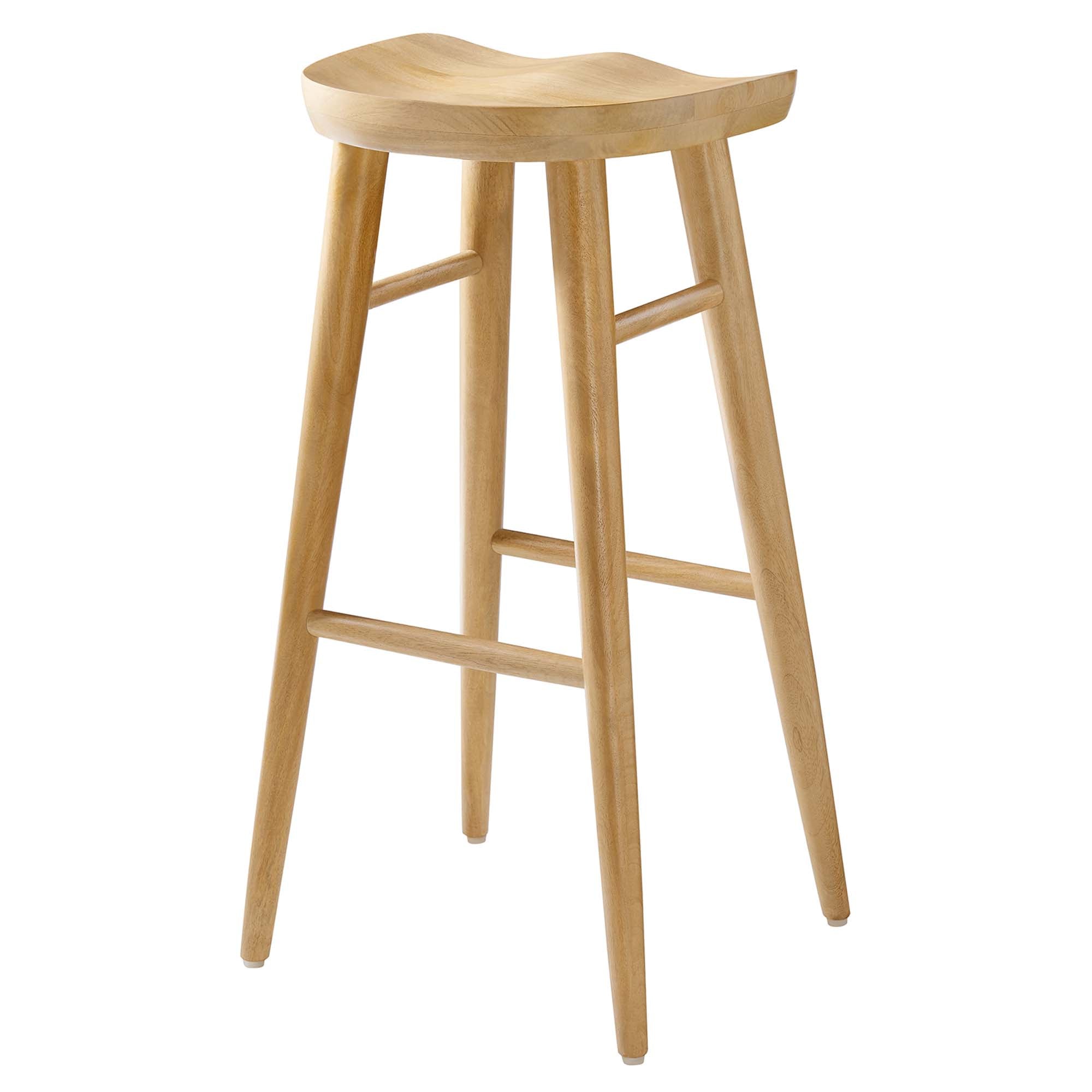 Saville Backless Wood Bar Stools Set of 2, Oak
