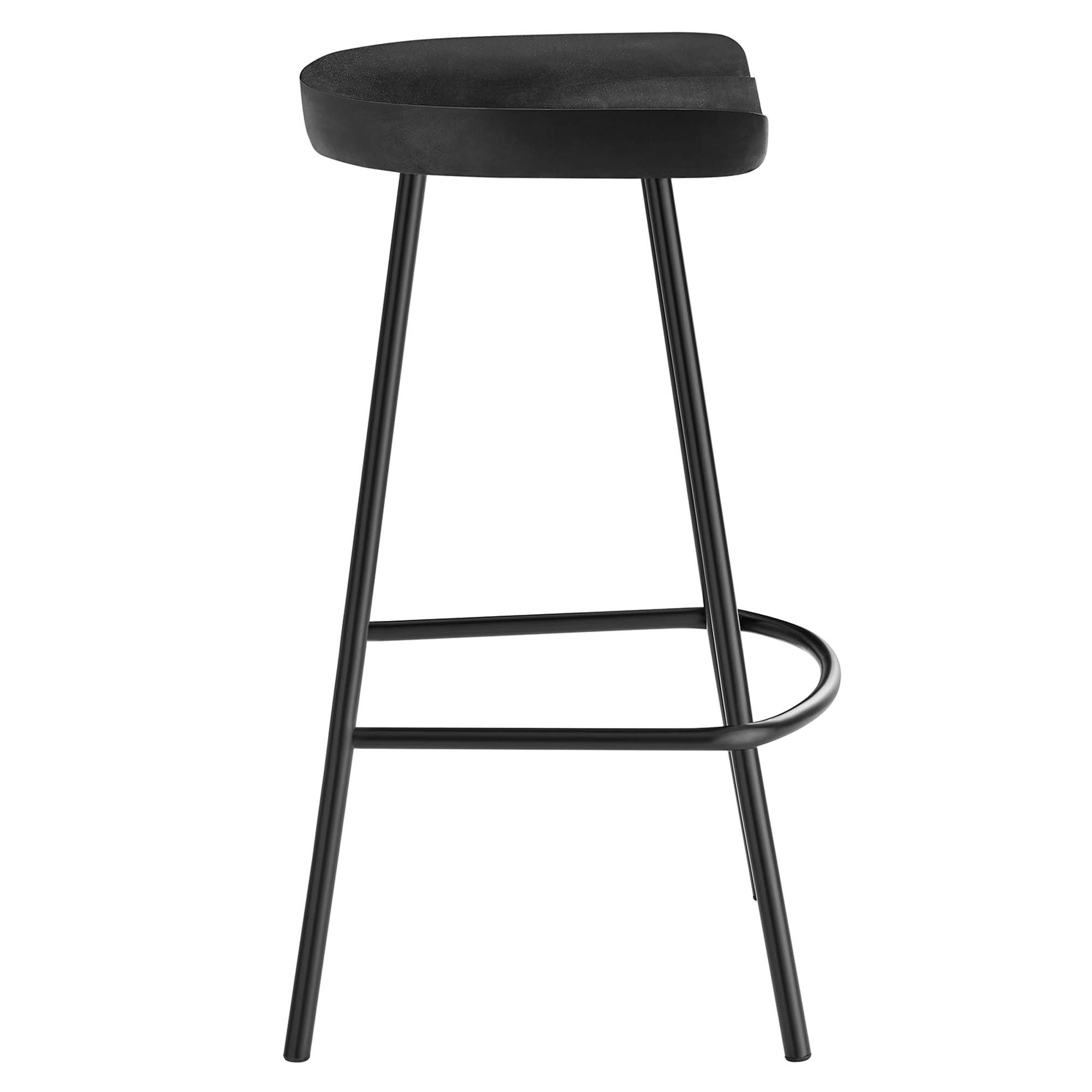 Concord Backless Wood Counter Stools Set of 2, Black