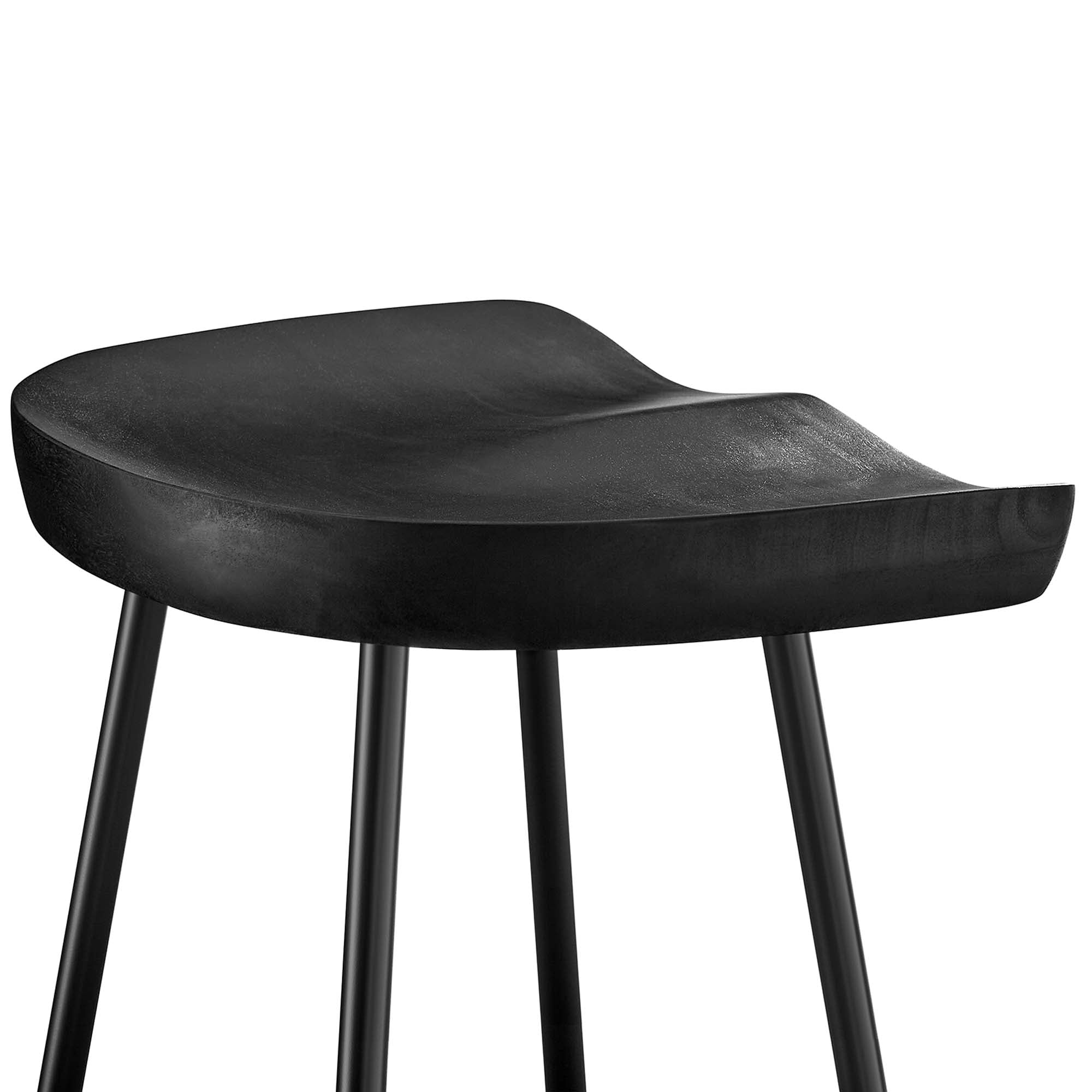 Concord Backless Wood Counter Stools Set of 2, Black