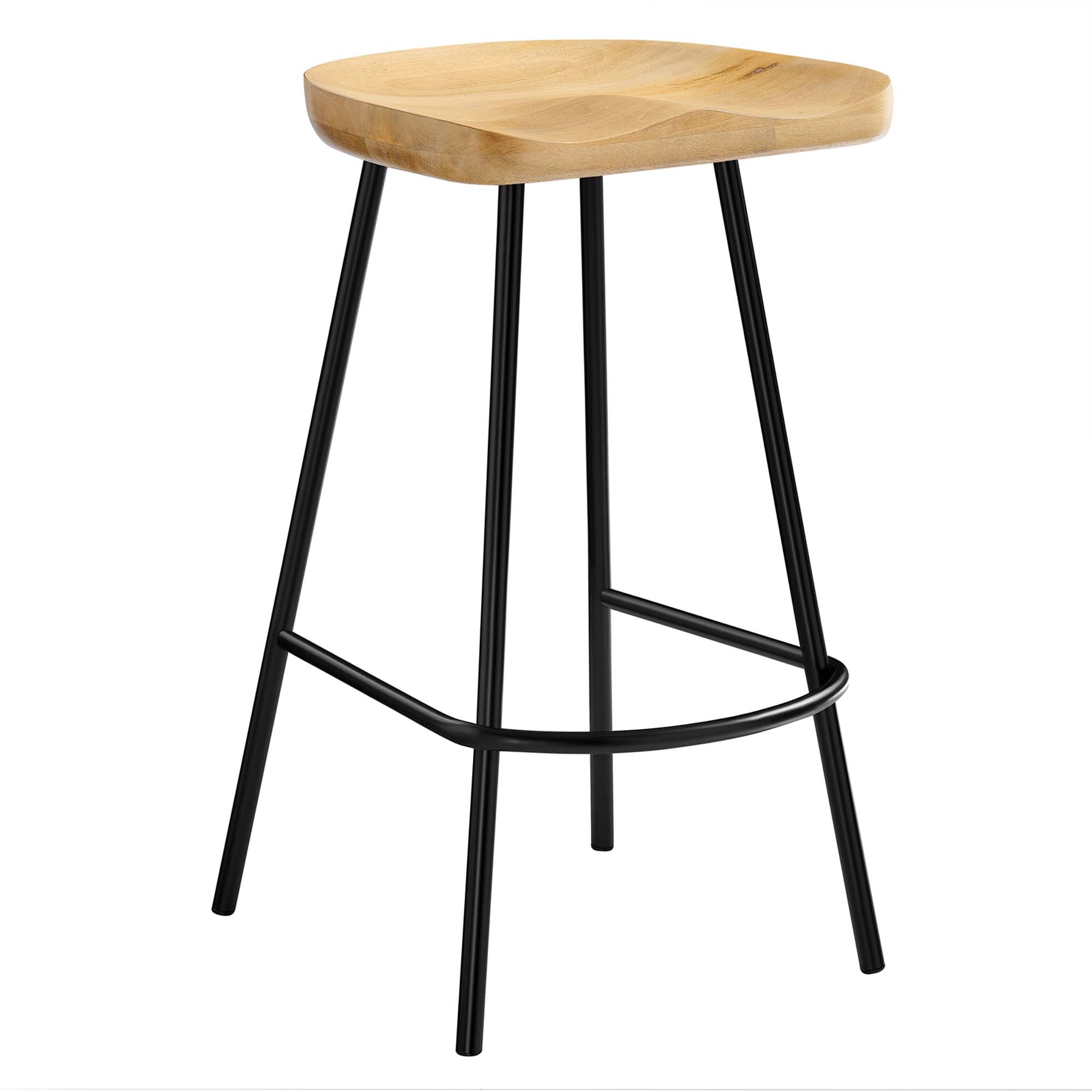 Concord Backless Wood Counter Stools Set of 2, Oak