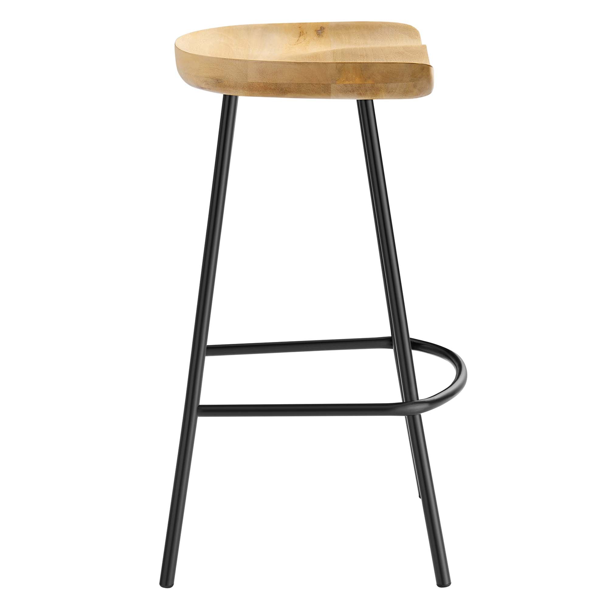 Concord Backless Wood Counter Stools Set of 2, Oak