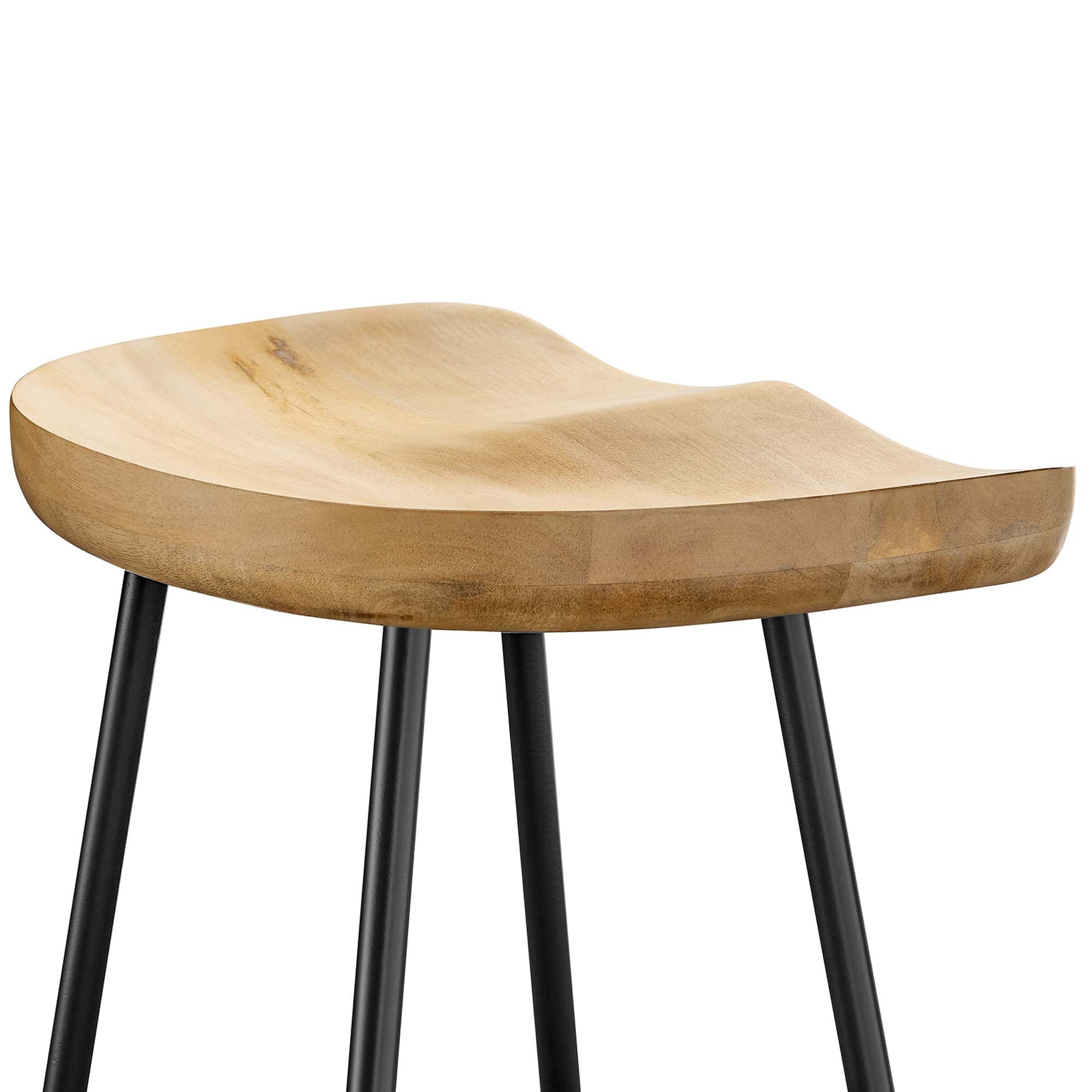 Concord Backless Wood Counter Stools Set of 2, Oak