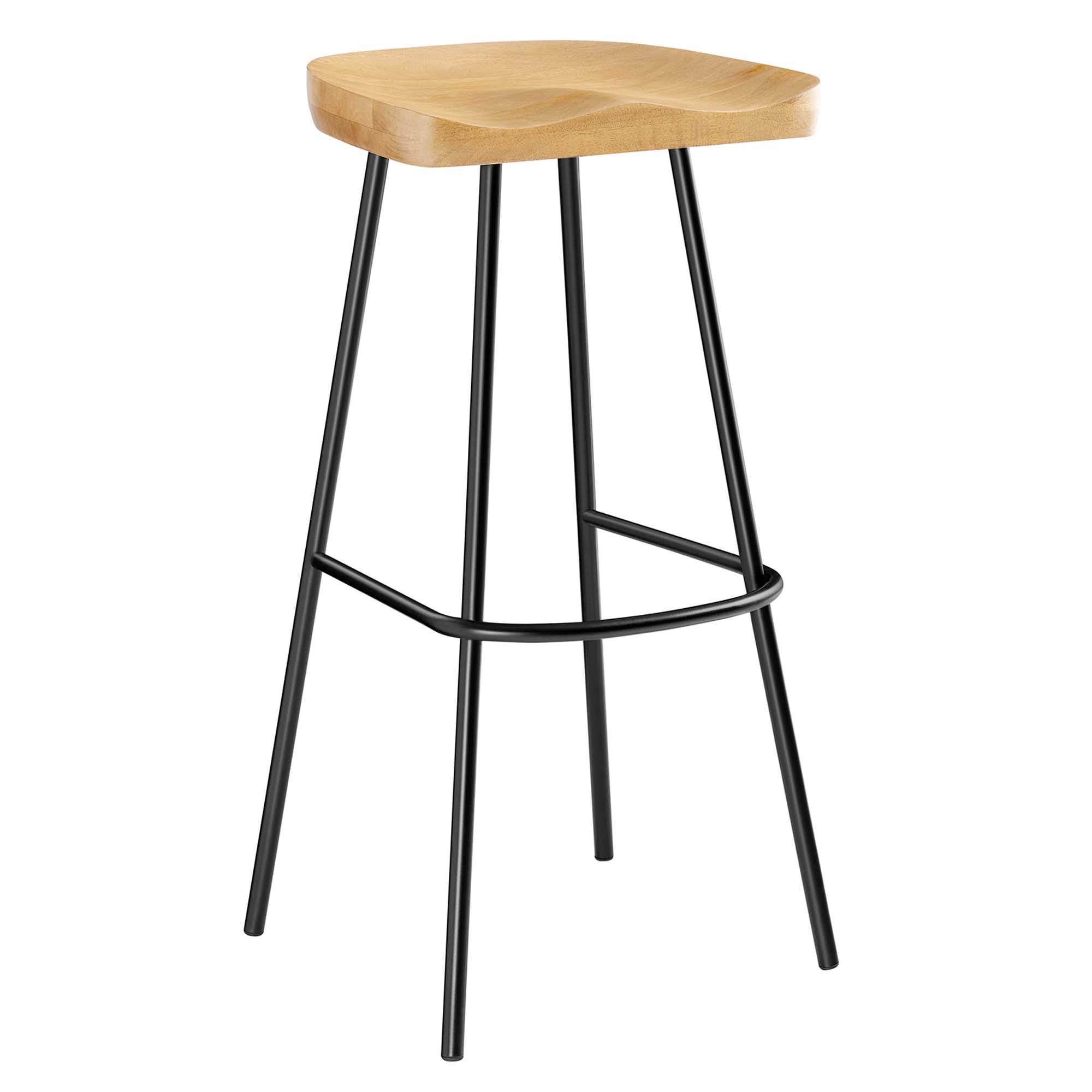 Concord Backless Wood Bar Stools Set of 2, Oak