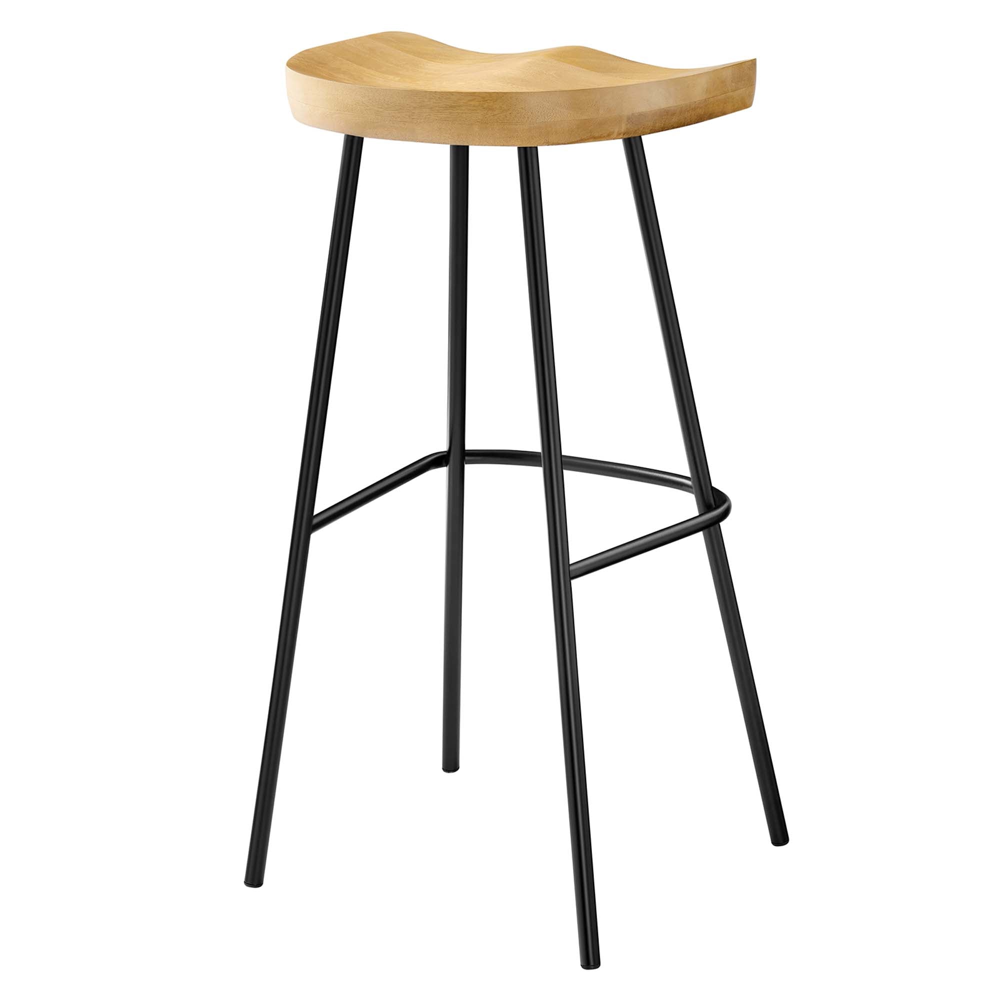 Concord Backless Wood Bar Stools Set of 2, Oak