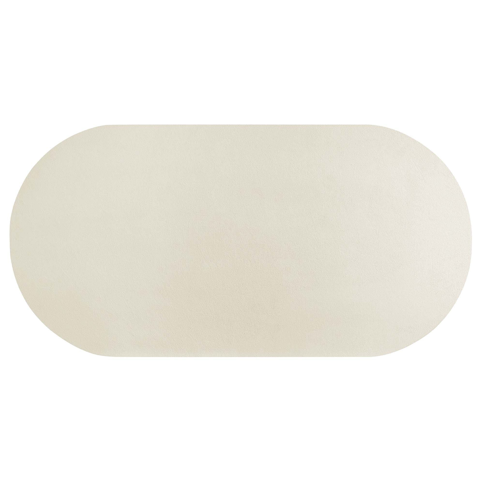 Caspian 72" Oval Concrete Dining Table, White