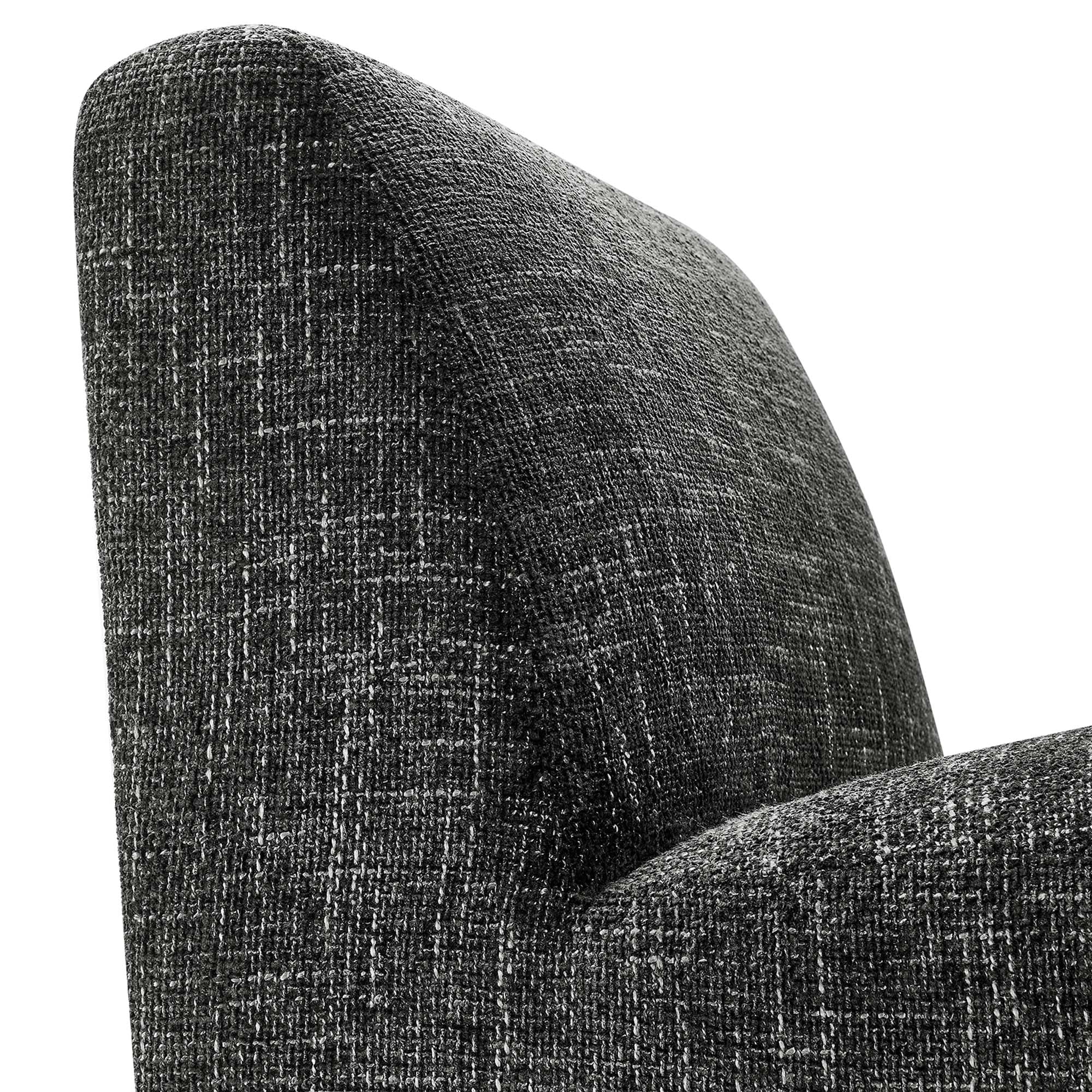 Amita Chenille Upholstered Accent Chair, Carbon Black
