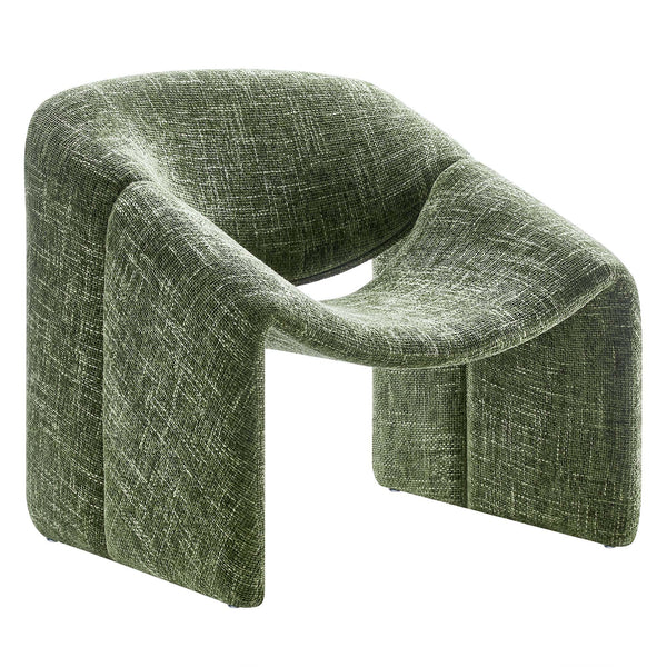 Vivi Chenille Upholstered Accent Chair, Basil