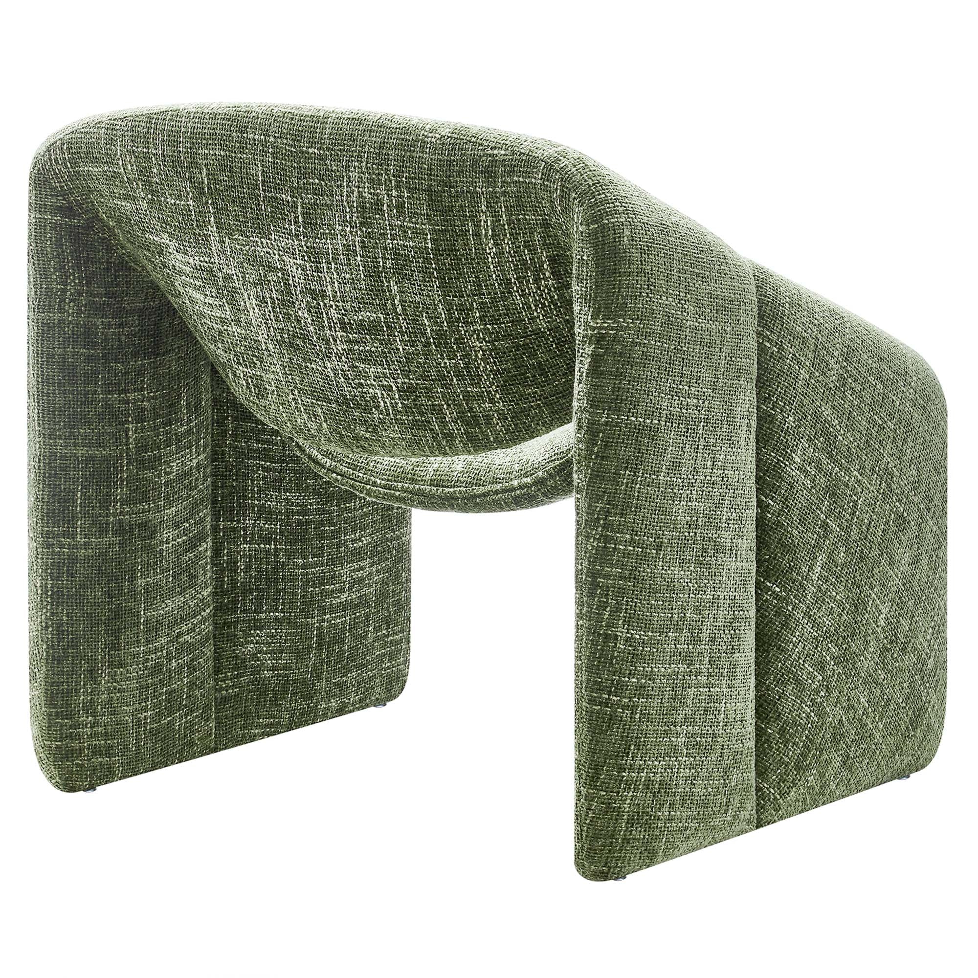 Vivi Chenille Upholstered Accent Chair, Basil