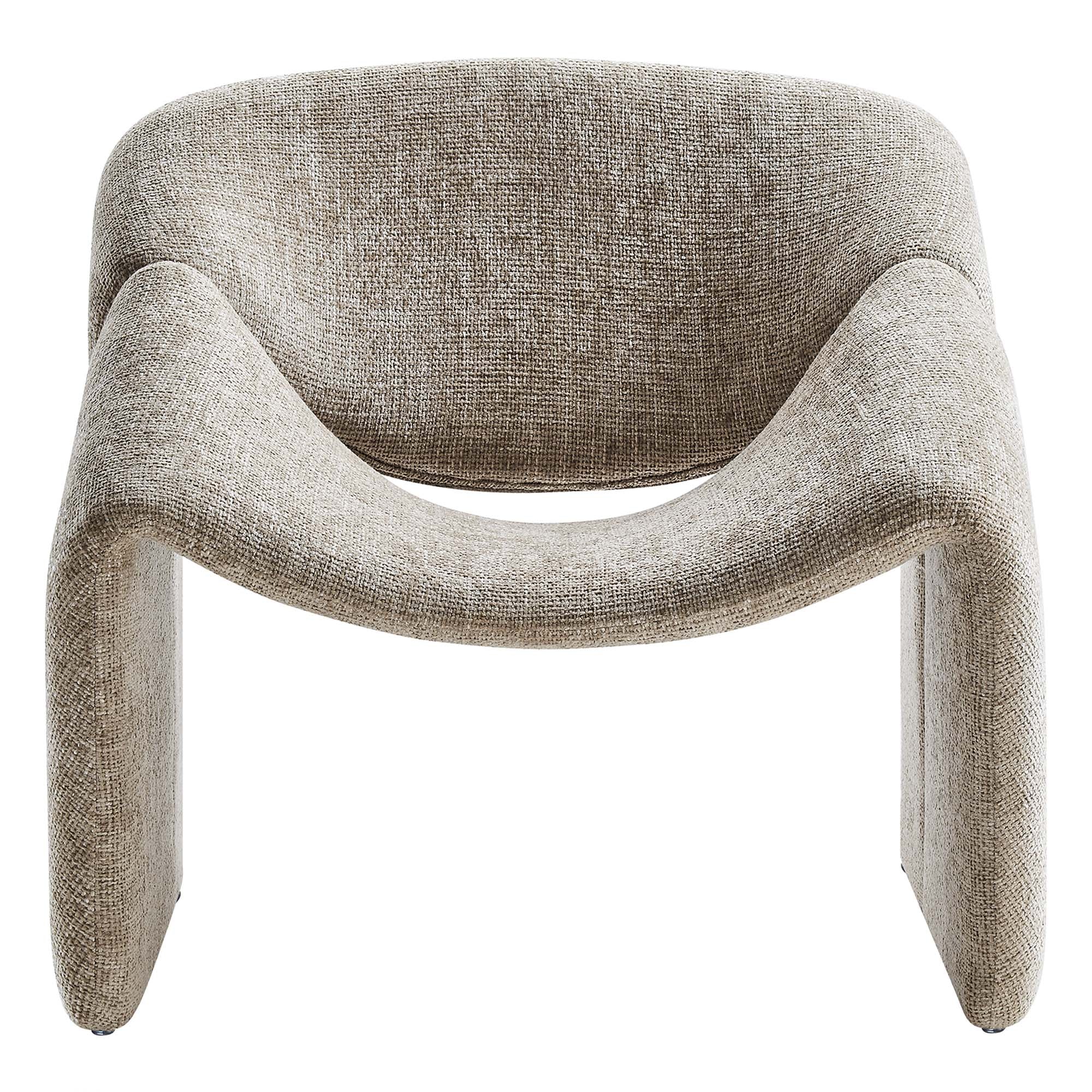 Vivi Chenille Upholstered Accent Chair, Khaki