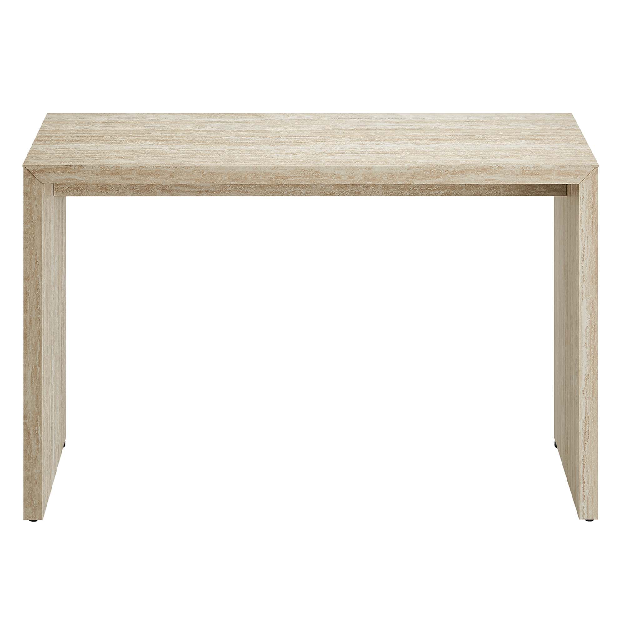Mirella Faux Travertine Console Table, Travertine