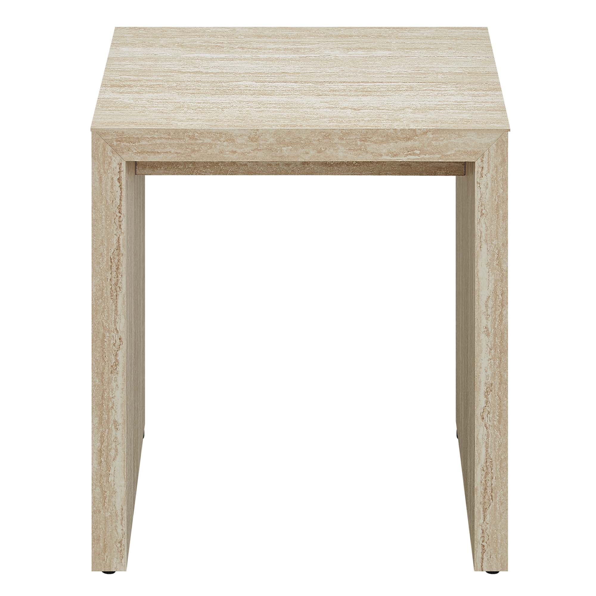Mirella Faux Travertine Side Table, Travertine