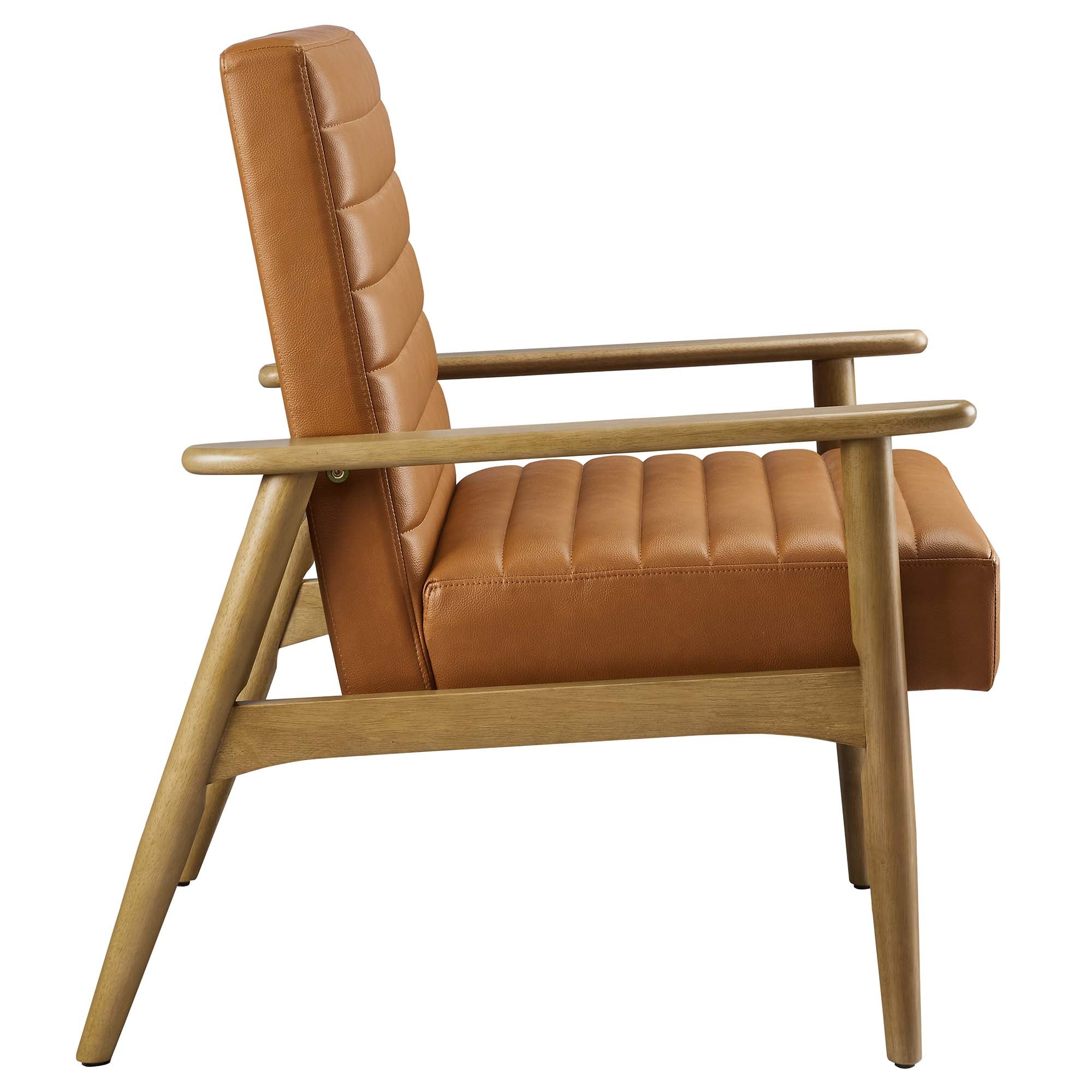 Jensen Vegan Leather Accent Chair, French Oak Tan