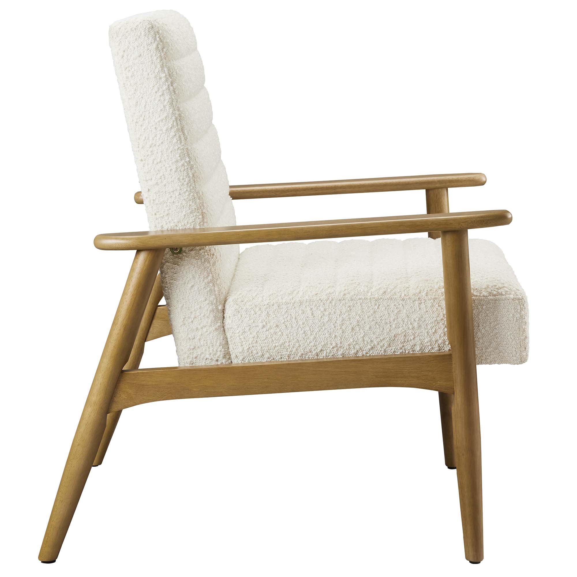 Jensen Boucle Fabric Accent Chair, Ivory