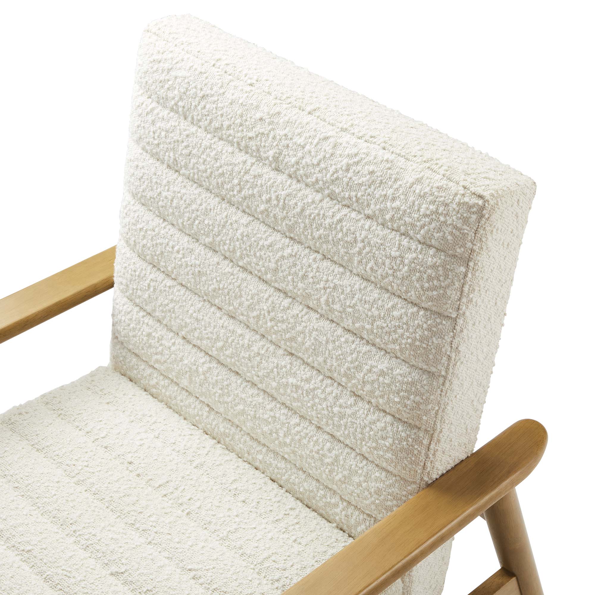Jensen Boucle Fabric Accent Chair, Ivory