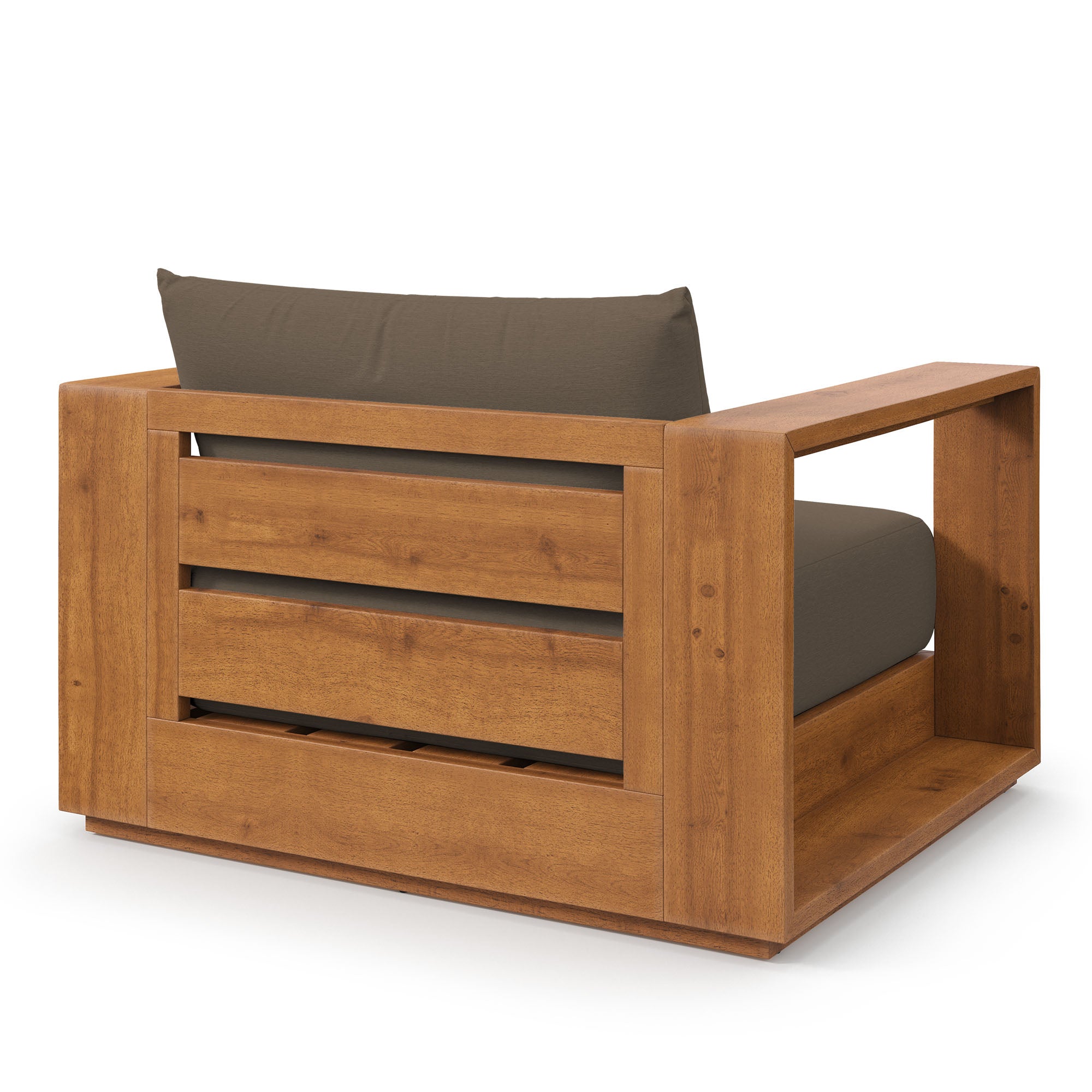 Tahoe Outdoor Patio Acacia Wood Chair, Natural Cocoa
