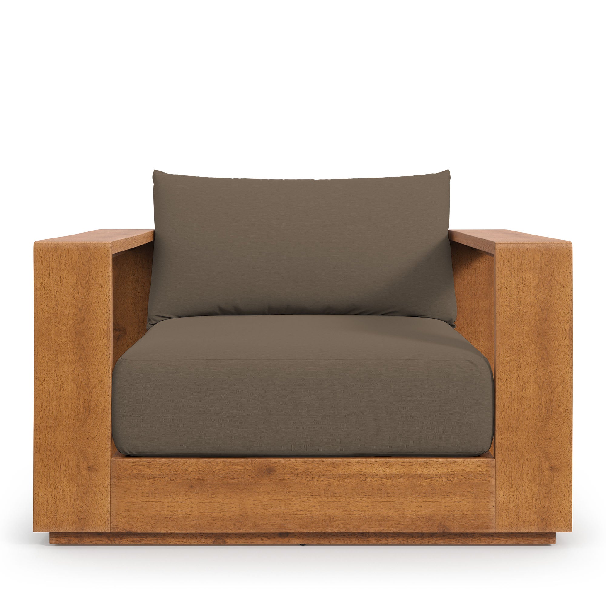 Tahoe Outdoor Patio Acacia Wood Chair, Natural Cocoa