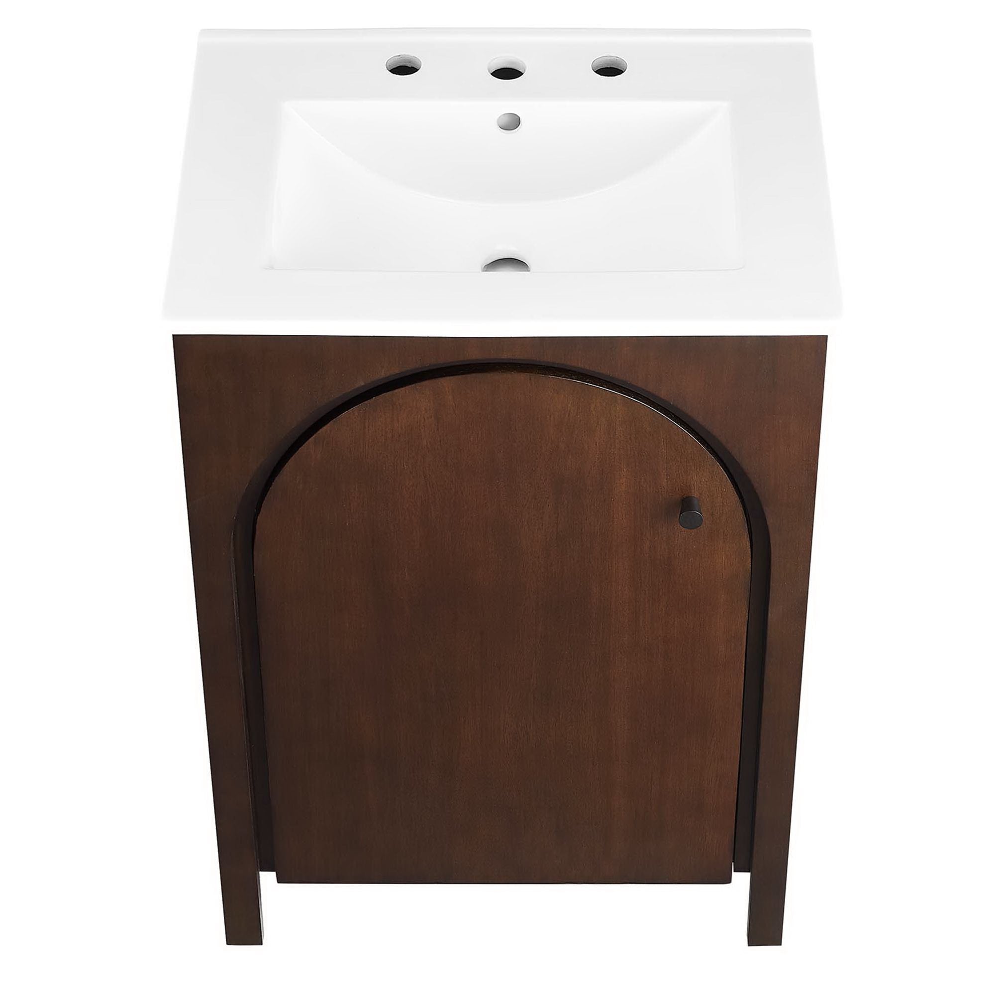 Appia 24" Bathroom Vanity, Walnut White