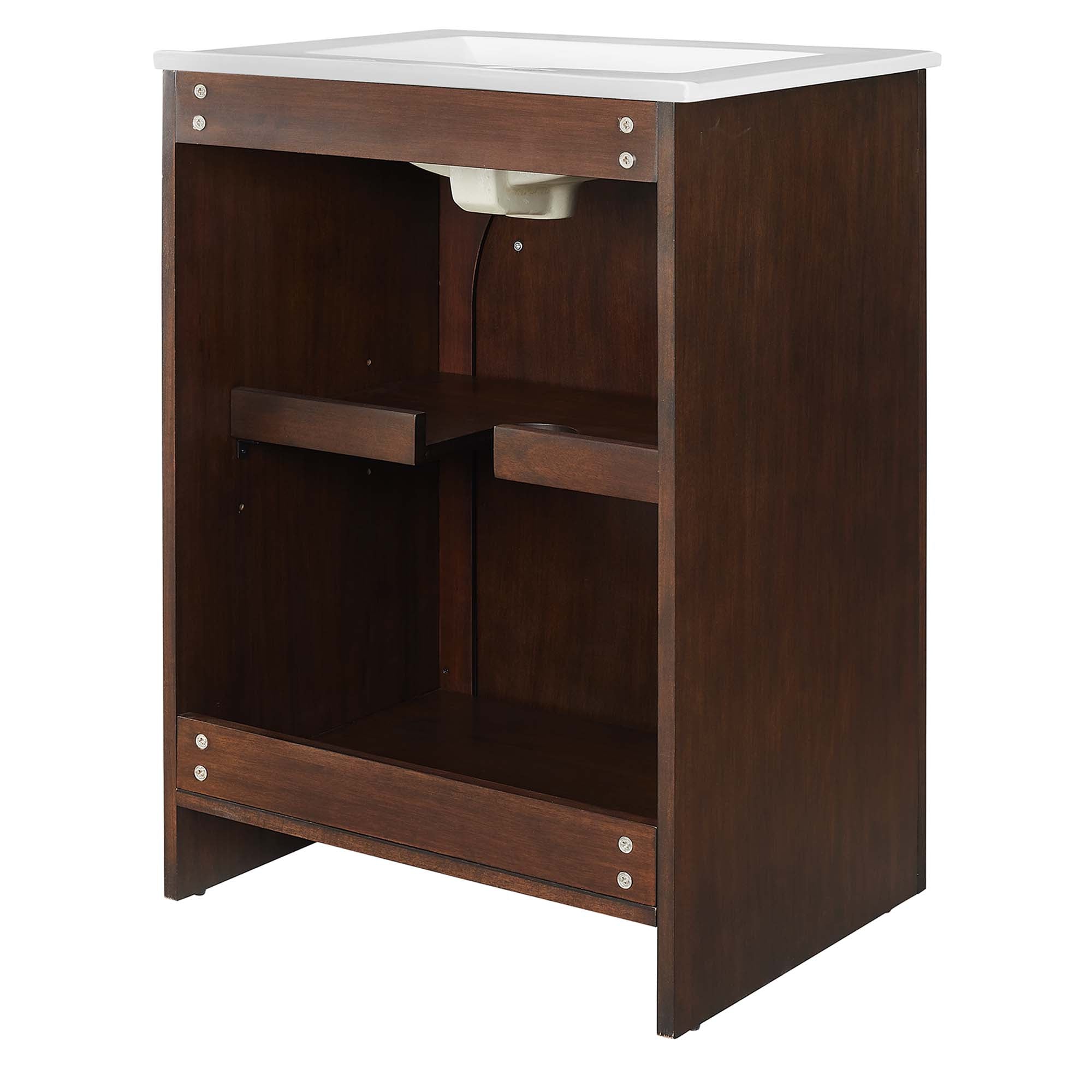 Appia 24" Bathroom Vanity, Walnut White