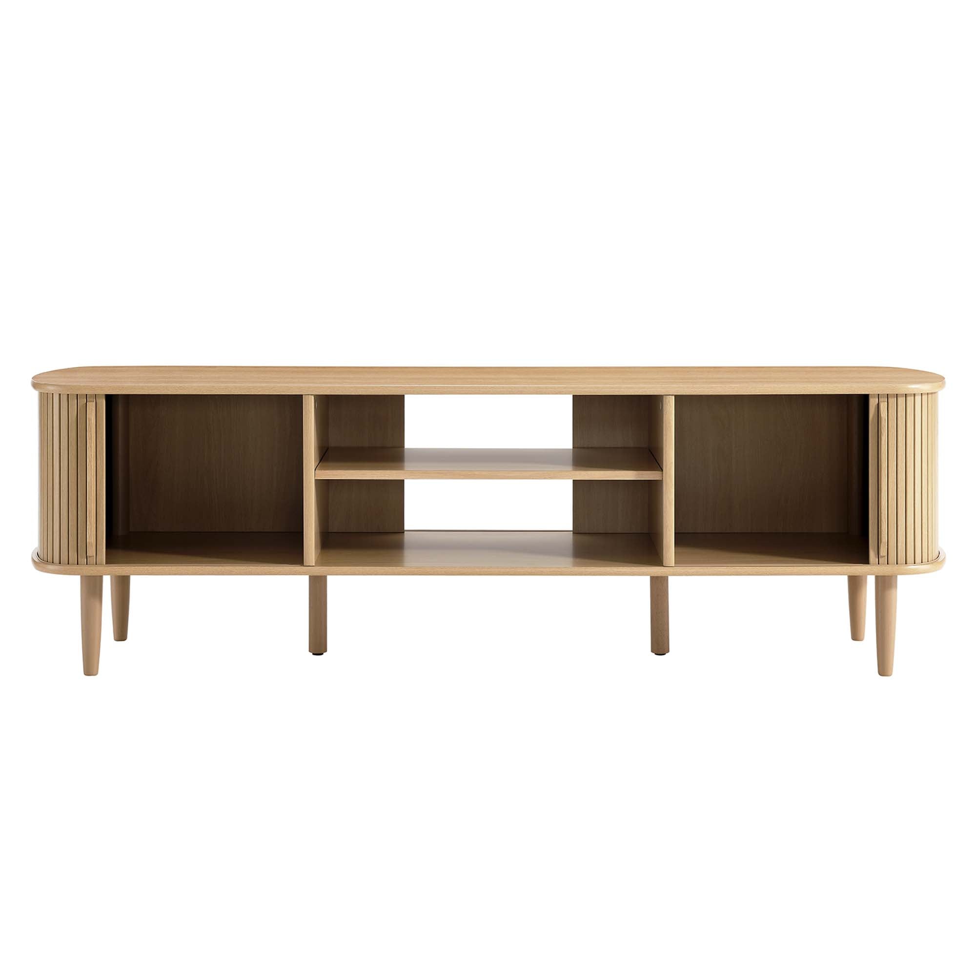 Contour 63" Wood TV Stand, Oak