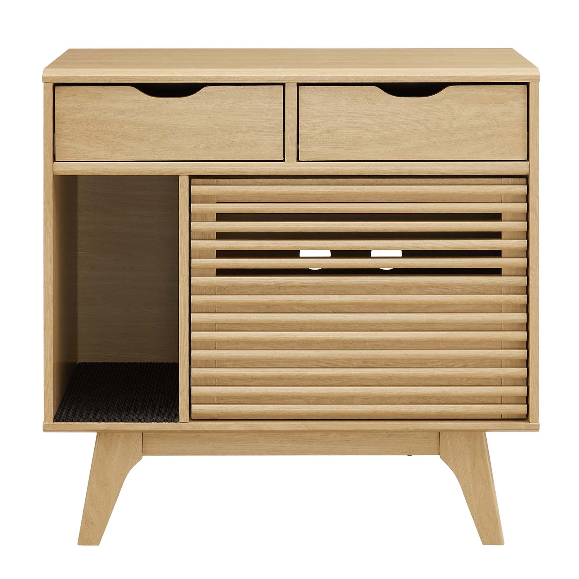 Render Cat Cabinet, Oak