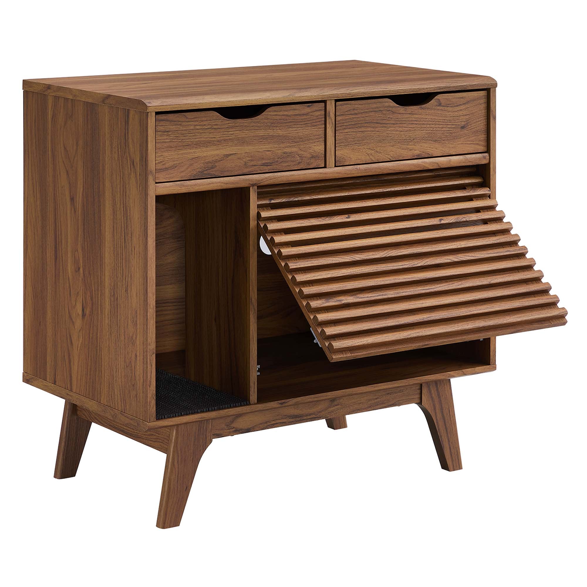 Render Cat Cabinet, Walnut