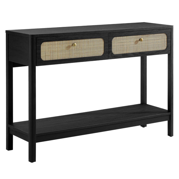 Chaucer Wood Entryway Console Table, Black