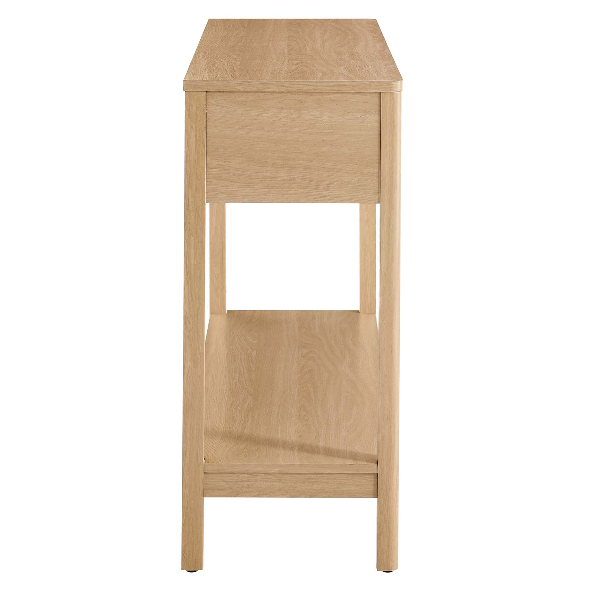 Chaucer Wood Entryway Console Table, Oak