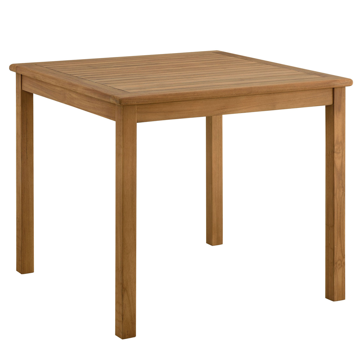 Vienna 5-Piece Outdoor Patio Teak Wood Dining Set with Rope Folding Chairs, Natural Natural