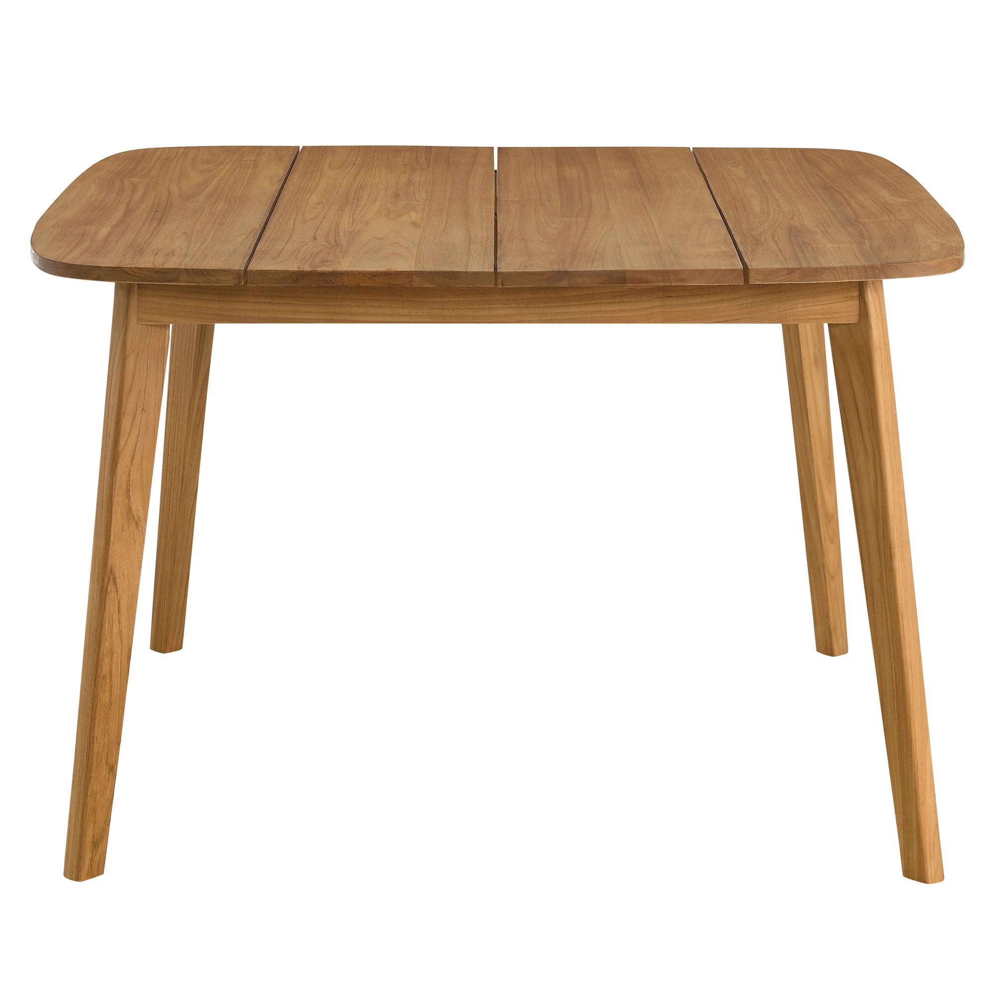 Vienna 46" Square Outdoor Patio Teak Wood Dining Table, Natural