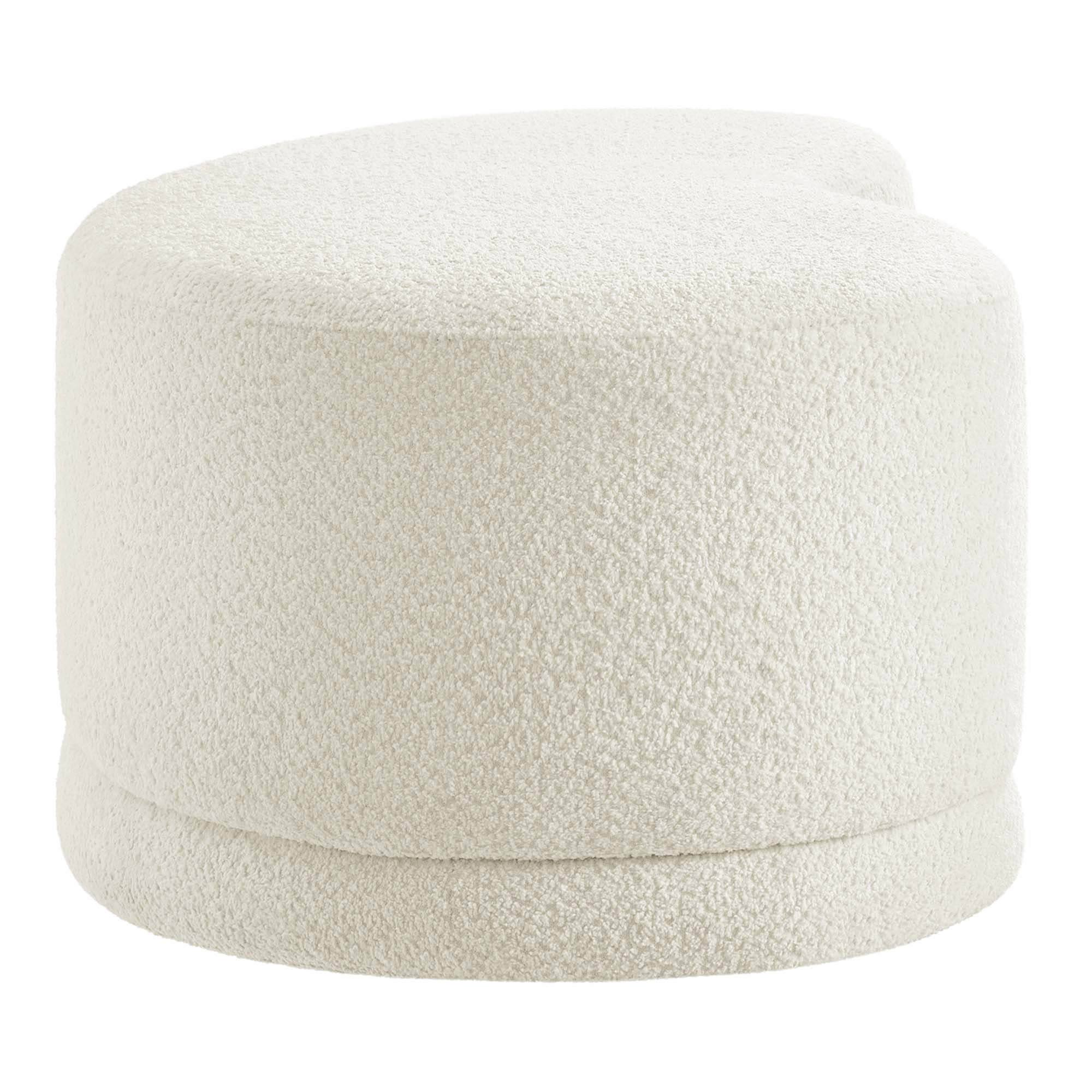 Nimbus 48" Upholstered Ottoman Bench, Cream