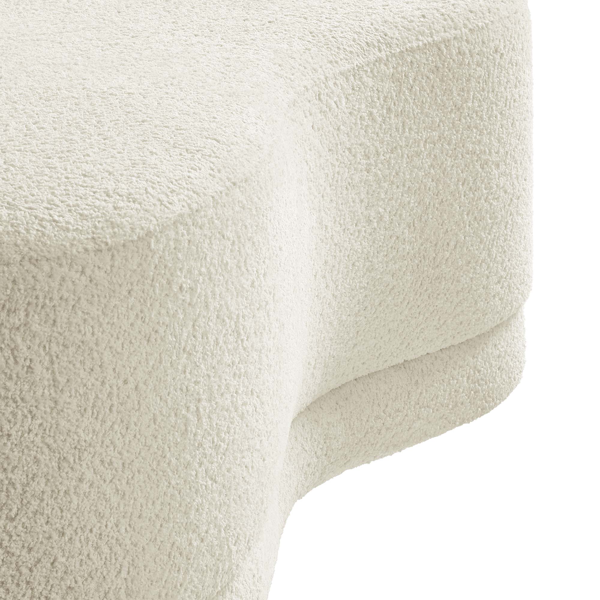 Nimbus 48" Upholstered Ottoman Bench, Cream