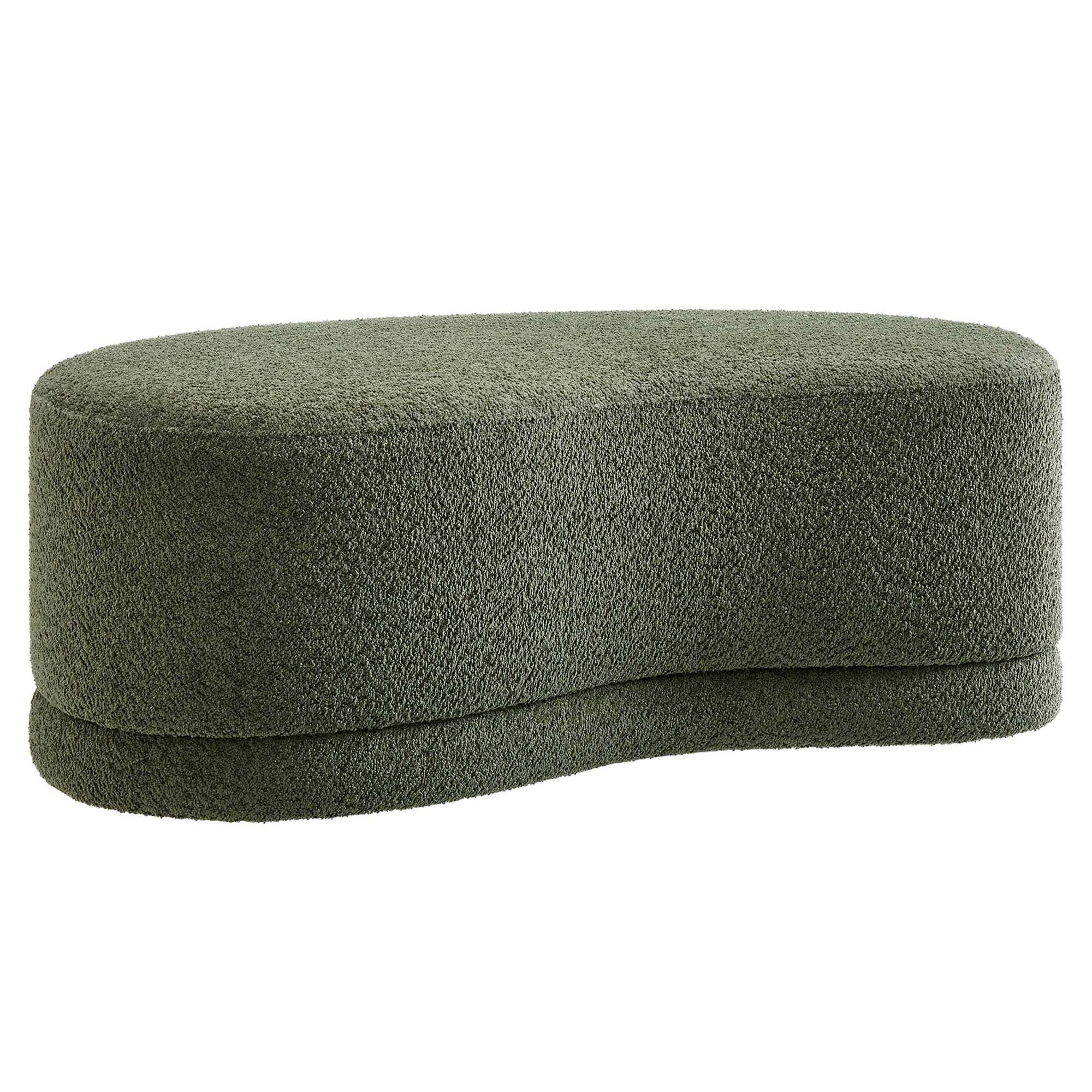 Nimbus 48" Upholstered Ottoman Bench, Sage
