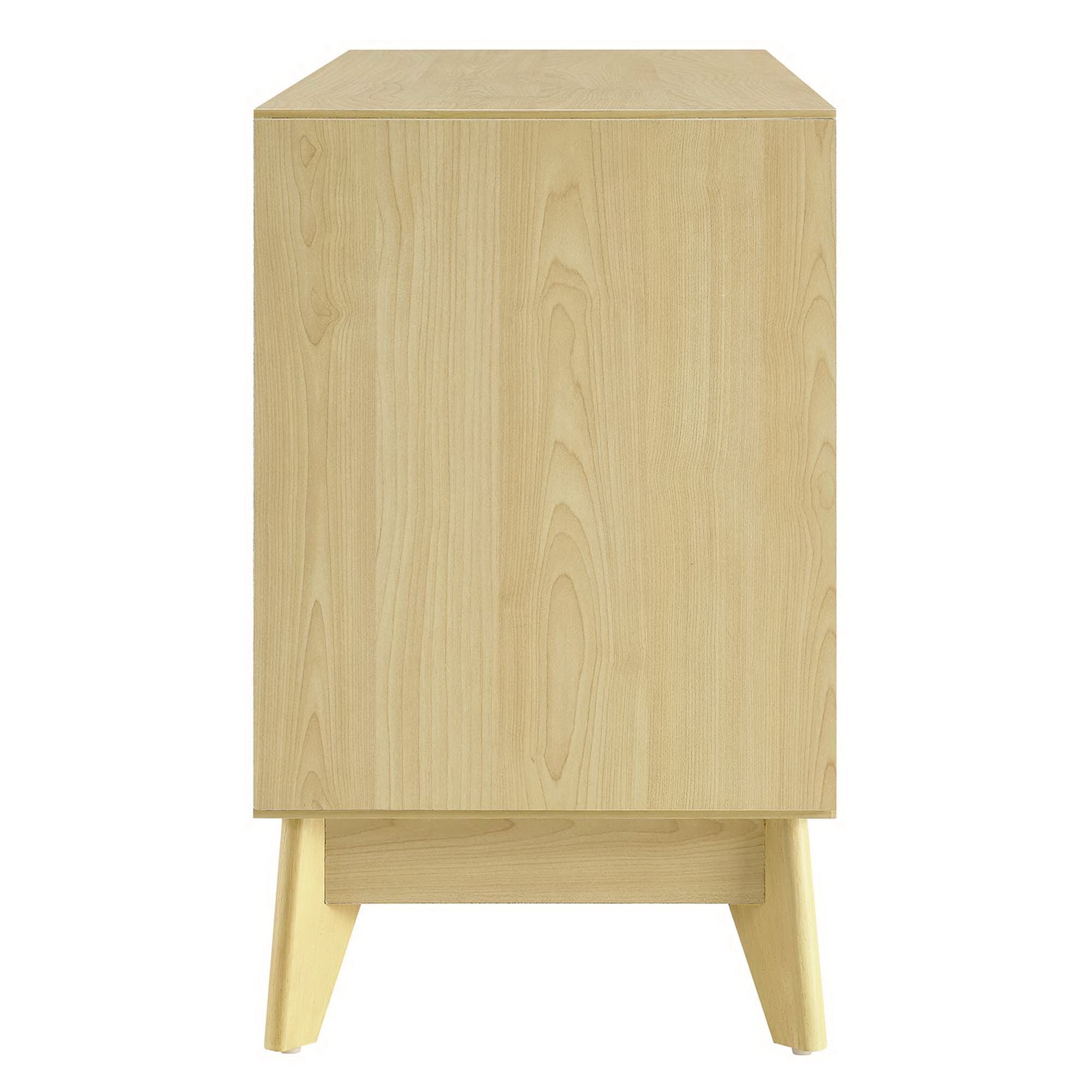 Nectar 43" Wood Grain Accent Cabinet, Natural White