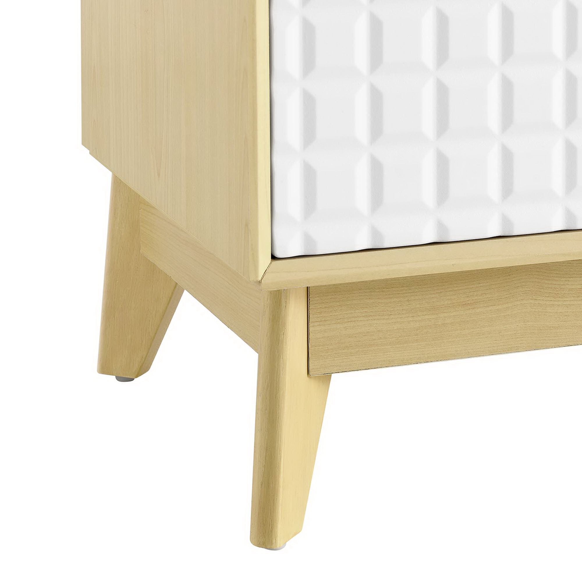 Nectar 43" Wood Grain Accent Cabinet, Natural White