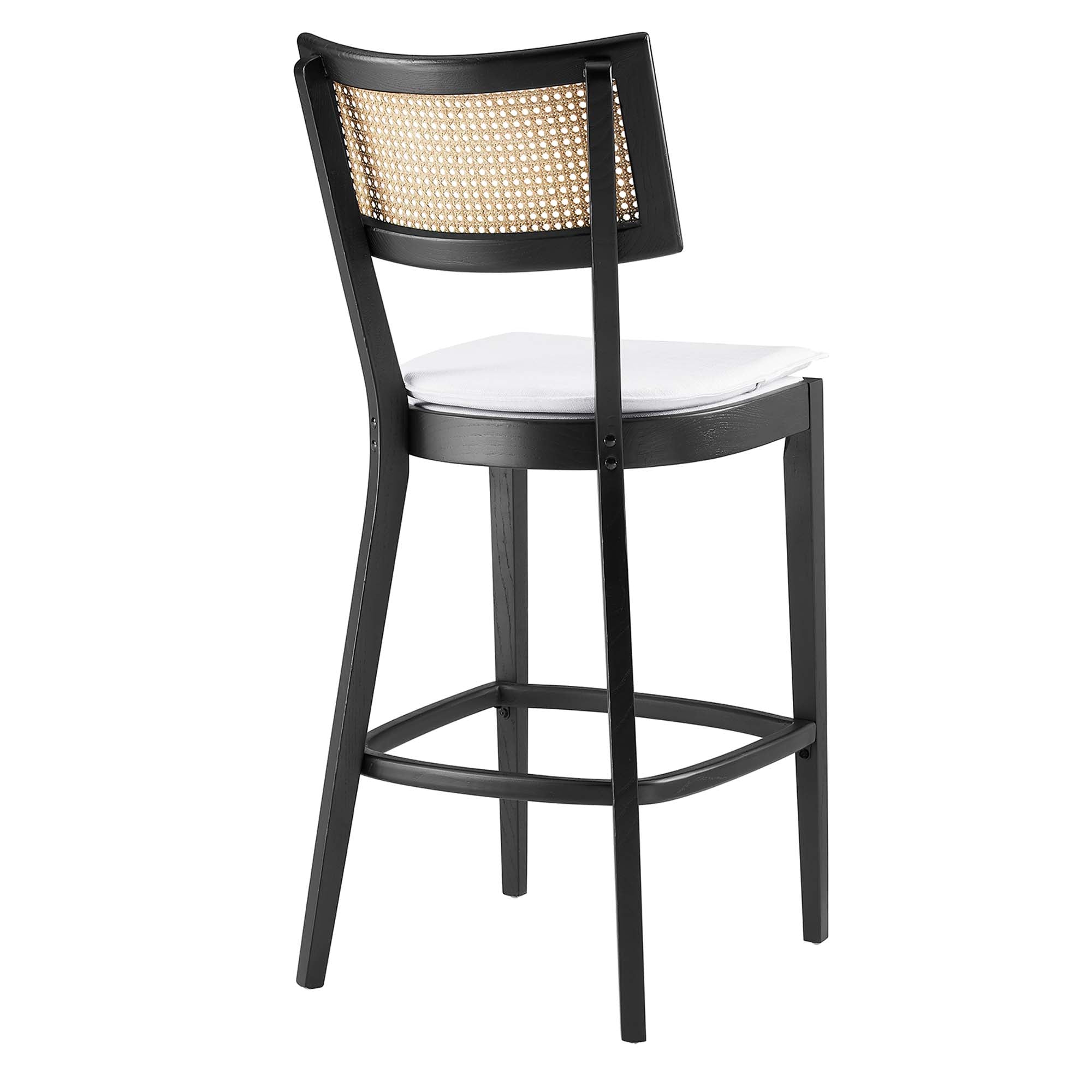 Caledonia Wood Bar Stools Set of 2, Black White