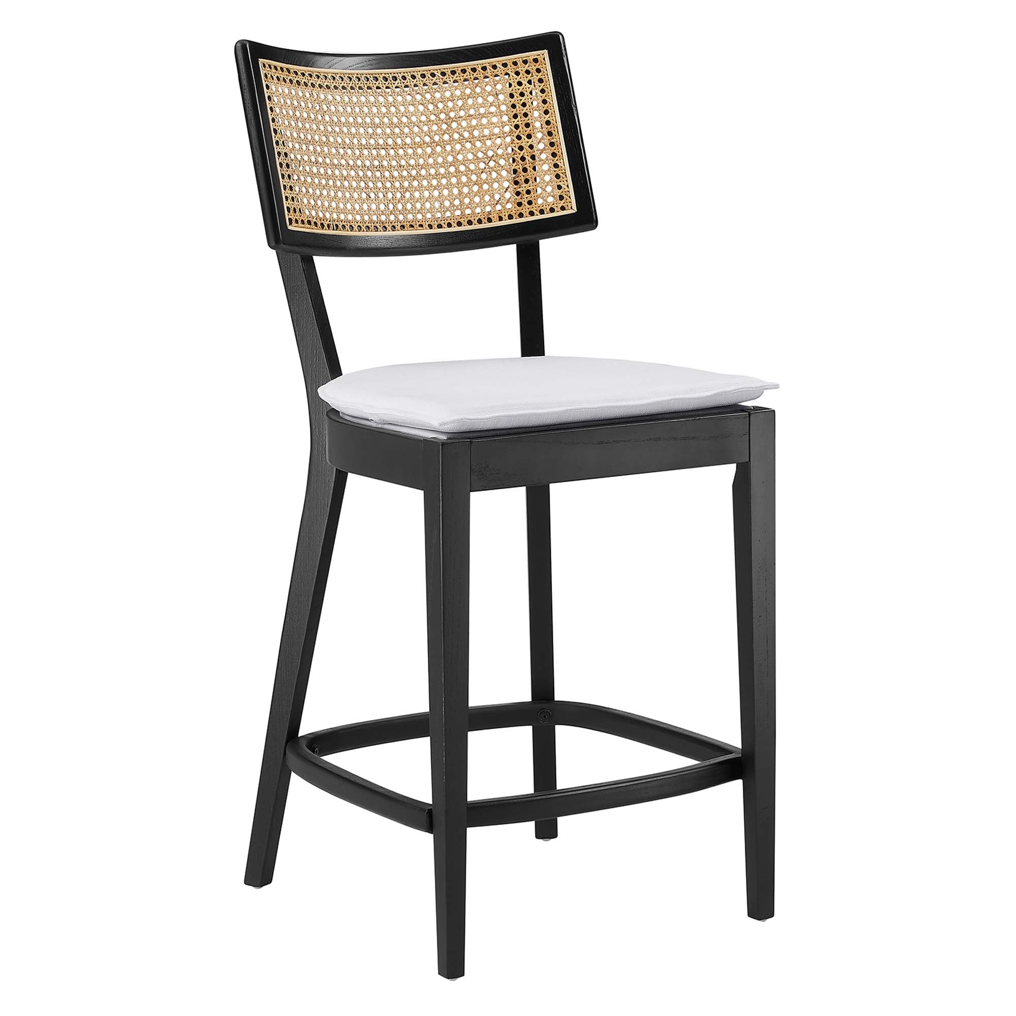 Caledonia Wood Counter Stools Set of 2, Black White