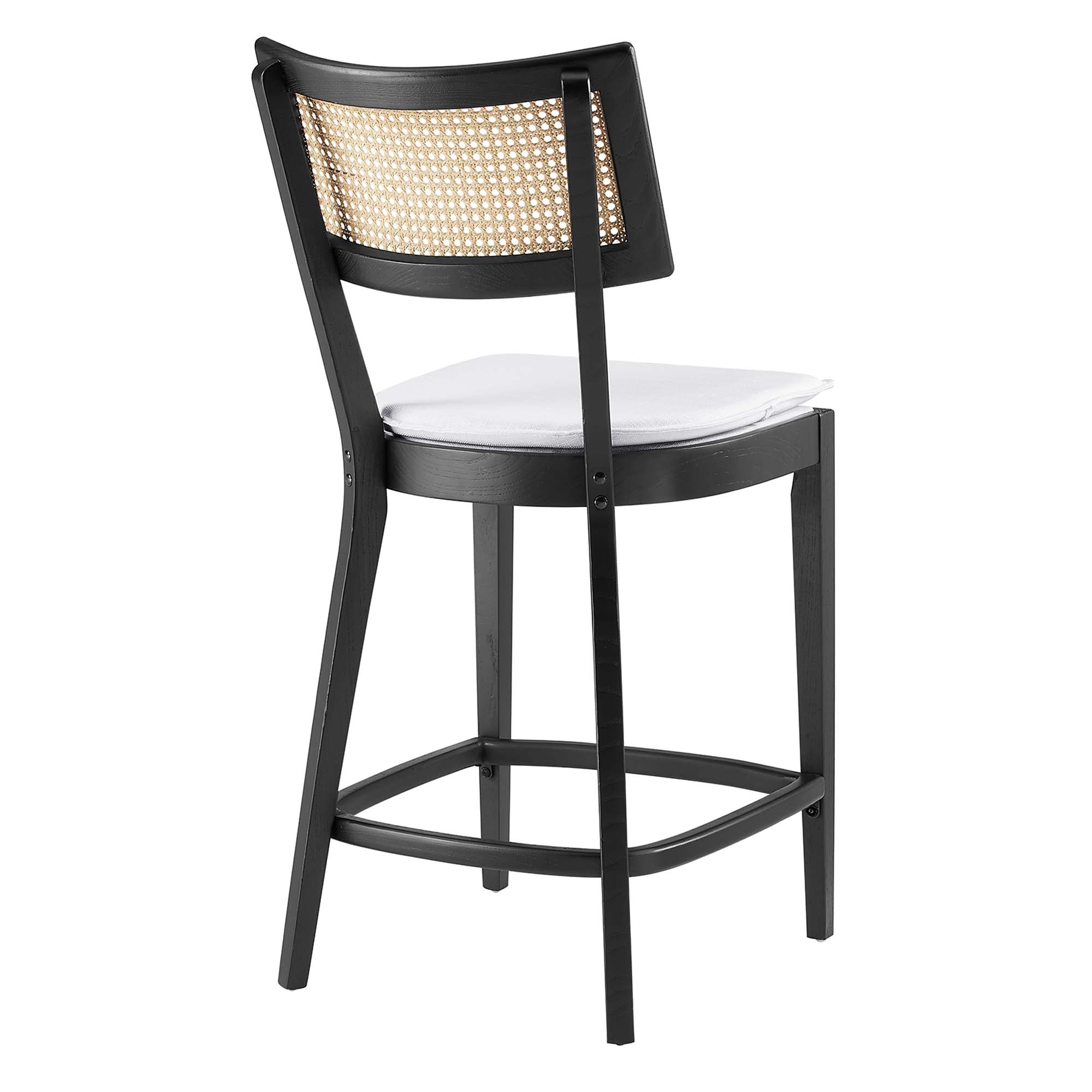Caledonia Wood Counter Stools Set of 2, Black White