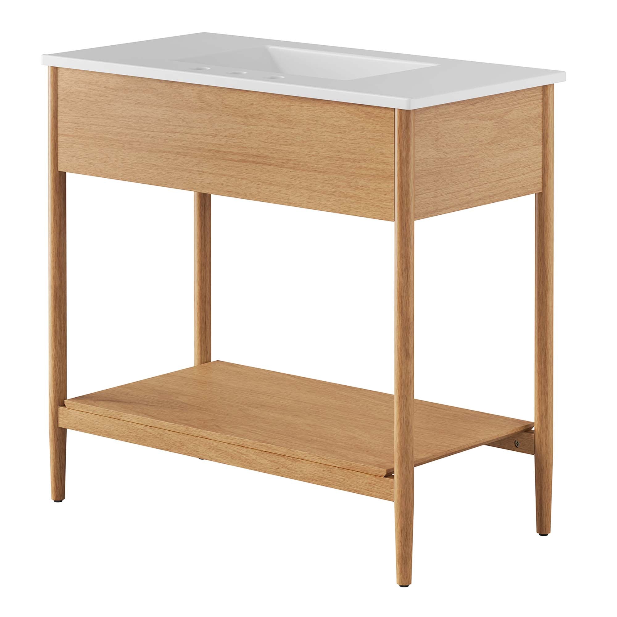 Zaire 36" Bathroom Vanity, Natural White