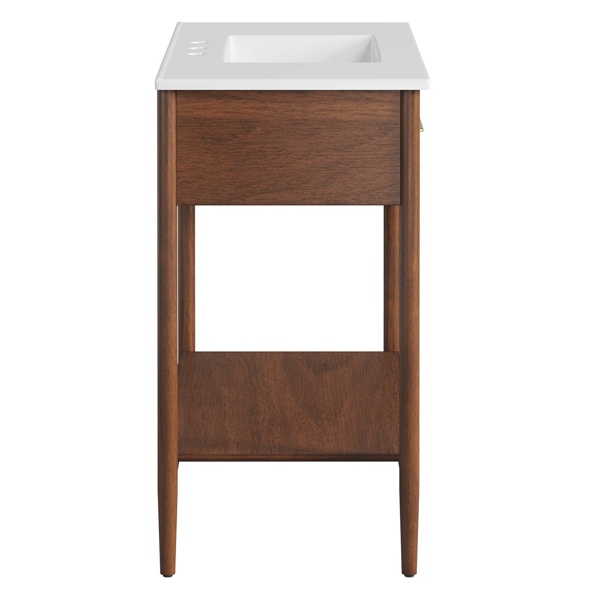 Zaire 36" Bathroom Vanity, Walnut White