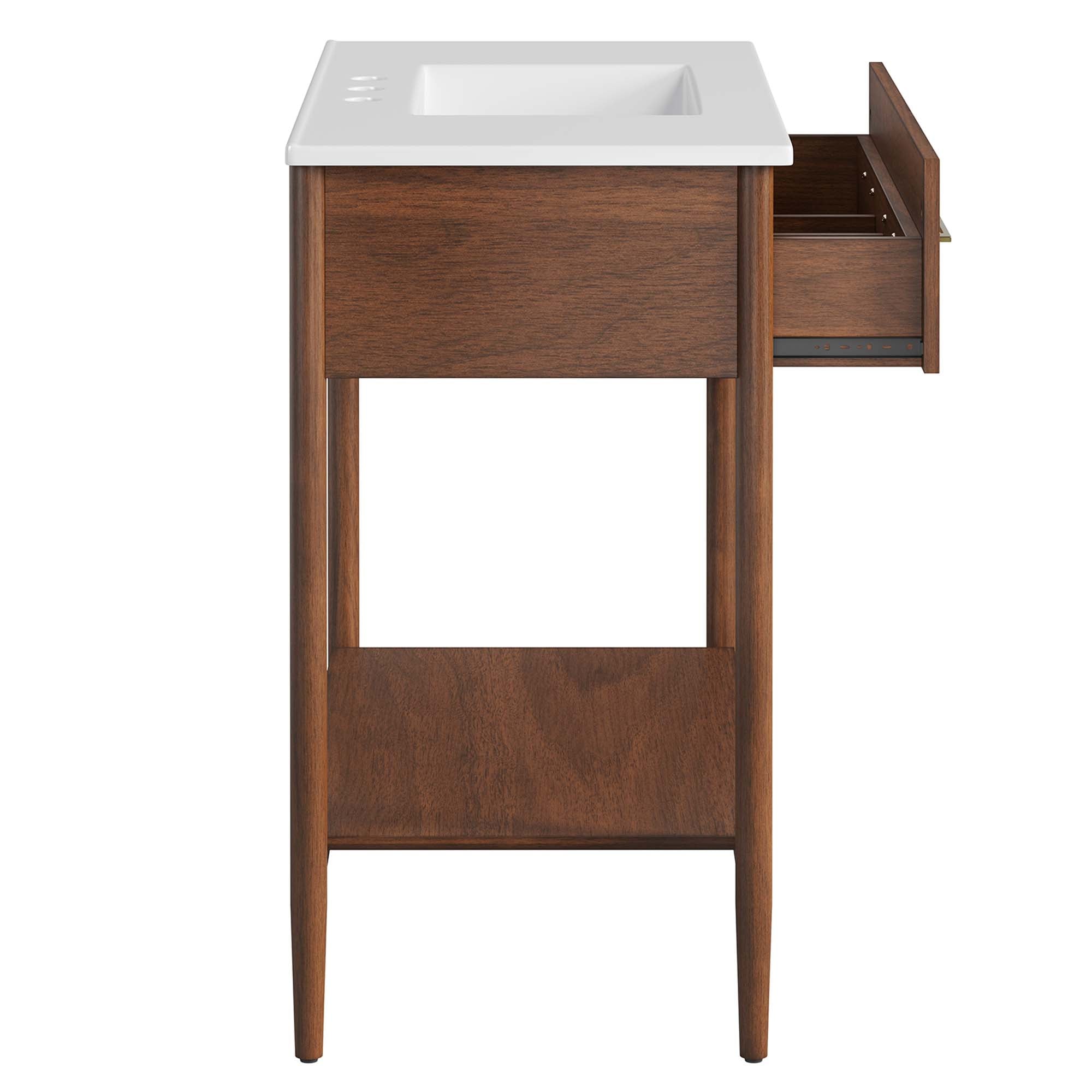 Zaire 36" Bathroom Vanity, Walnut White