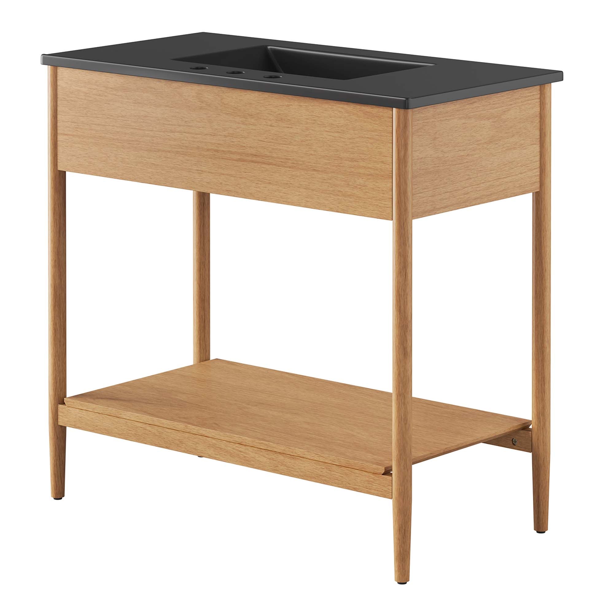 Zaire 36" Bathroom Vanity, Natural Black