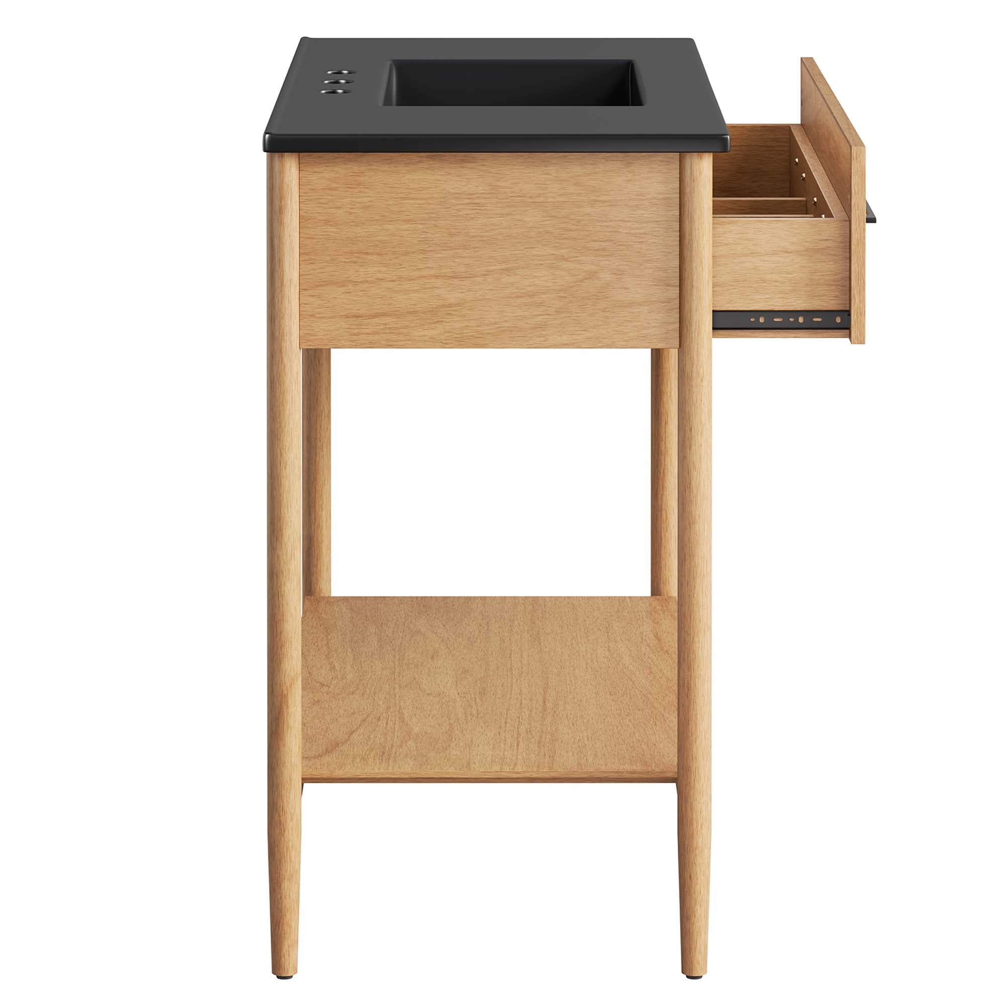 Zaire 36" Bathroom Vanity, Natural Black