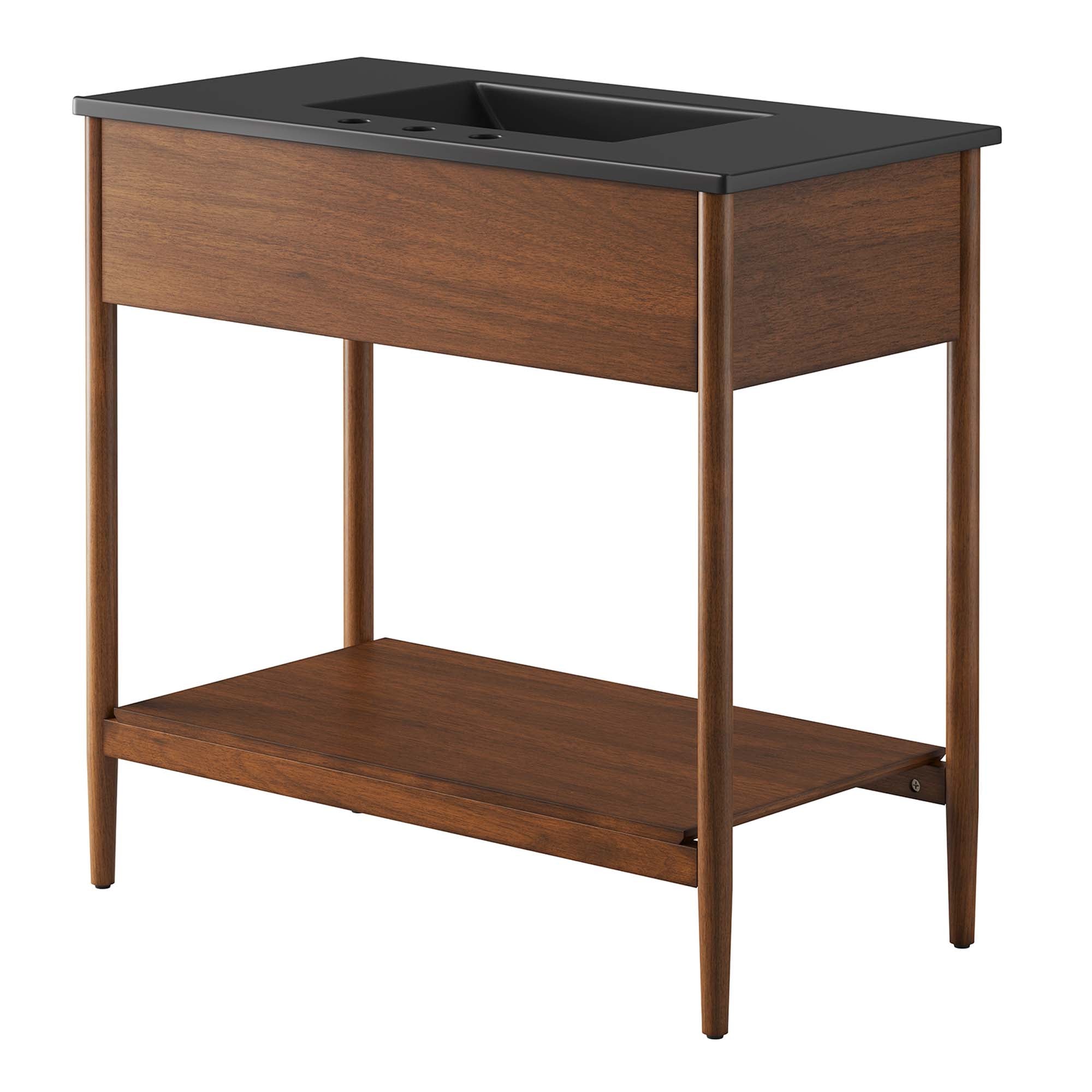 Zaire 36" Bathroom Vanity, Walnut Black