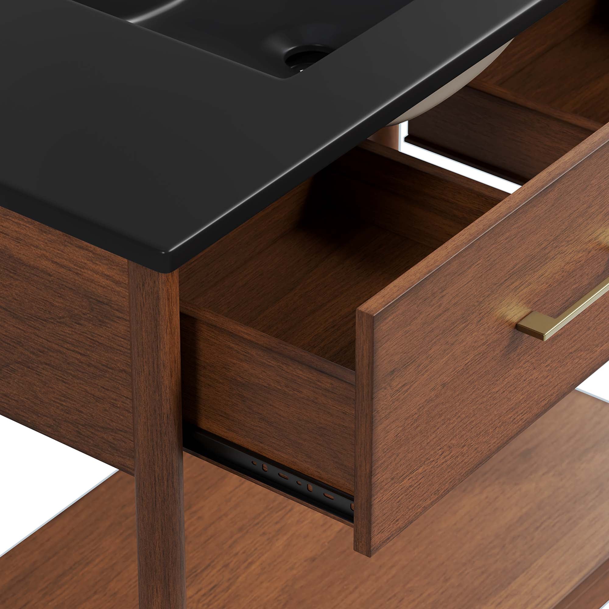 Zaire 36" Bathroom Vanity, Walnut Black