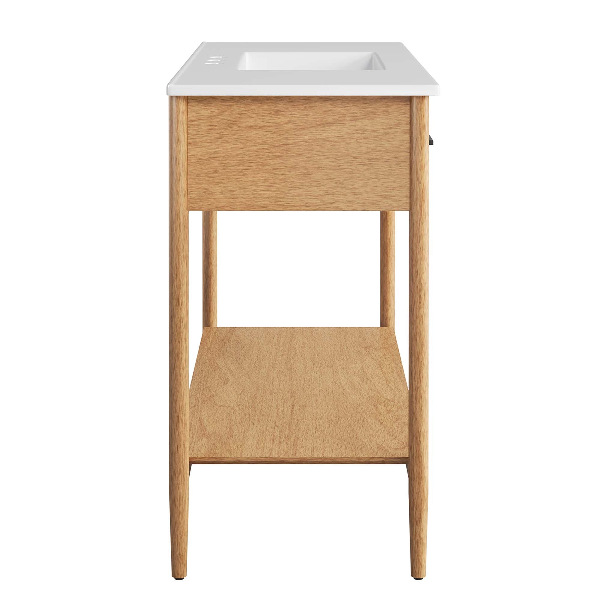 Zaire 48" Single Sink Bathroom Vanity, Natural White